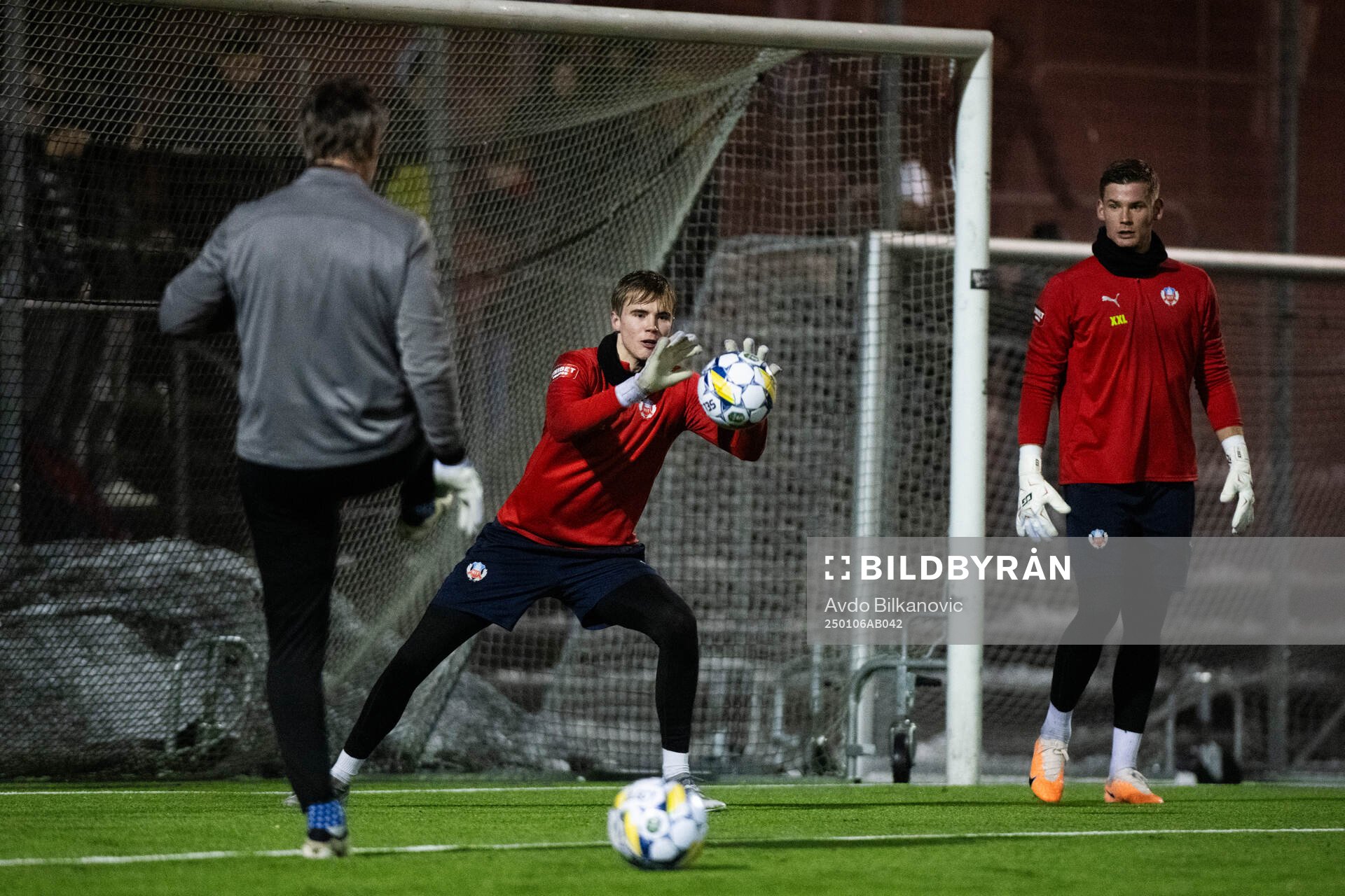 Helsingborgs målvakt Emil Rådahl och målvakt Johan