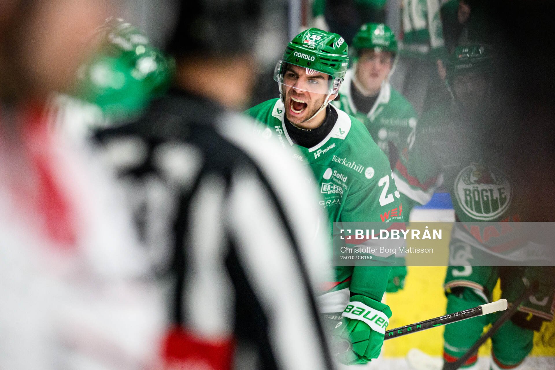 Rögles Josh Dickinson jublar