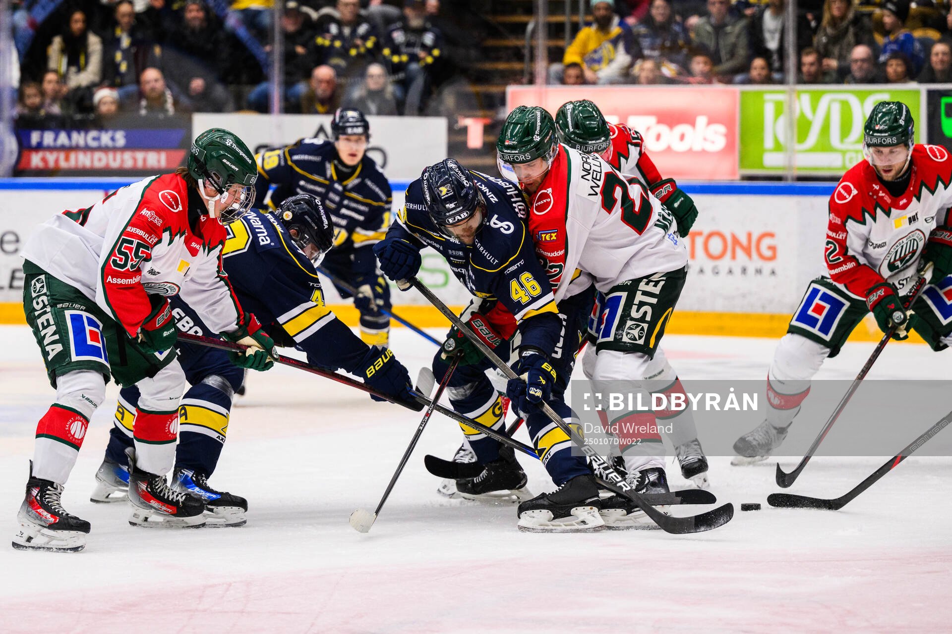Frölundas Ivar Stenberg, Linus Nässen och HV71s Joona