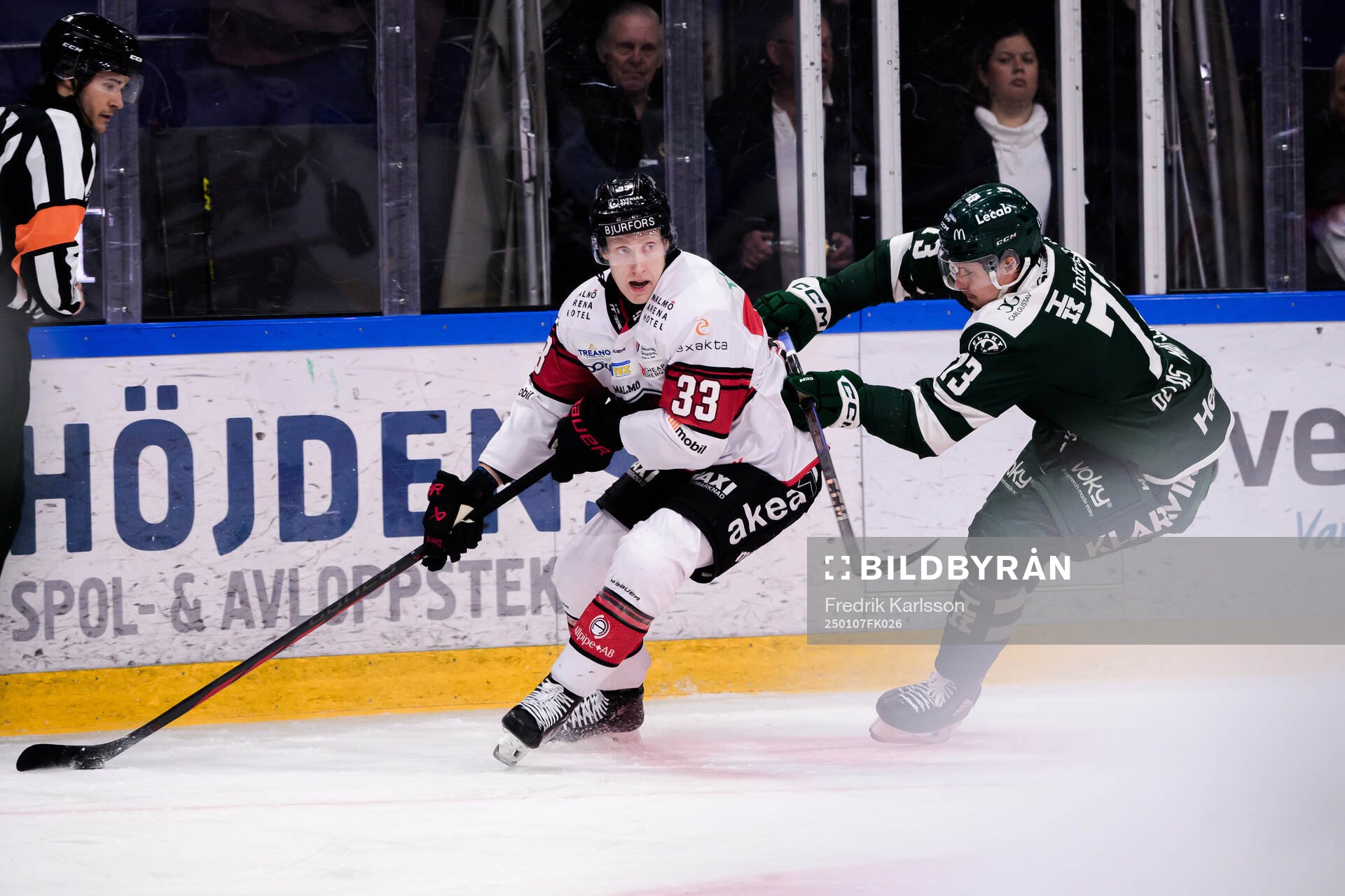 Malmö Redhawks Lassi Thomson och Färjestads Adam Ollas