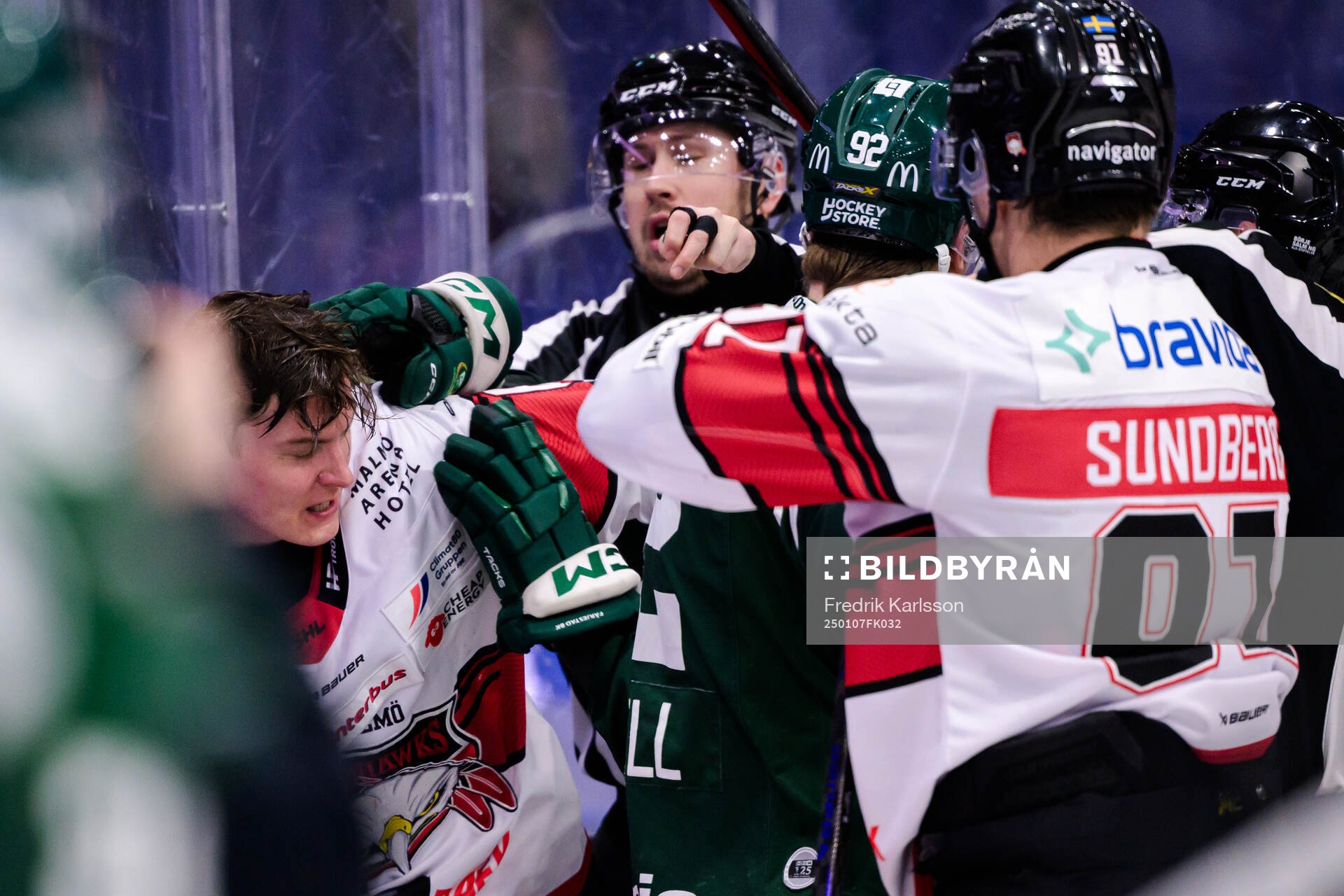 Malmö Redhawks Fredrik Händemark och Färjestads Stian