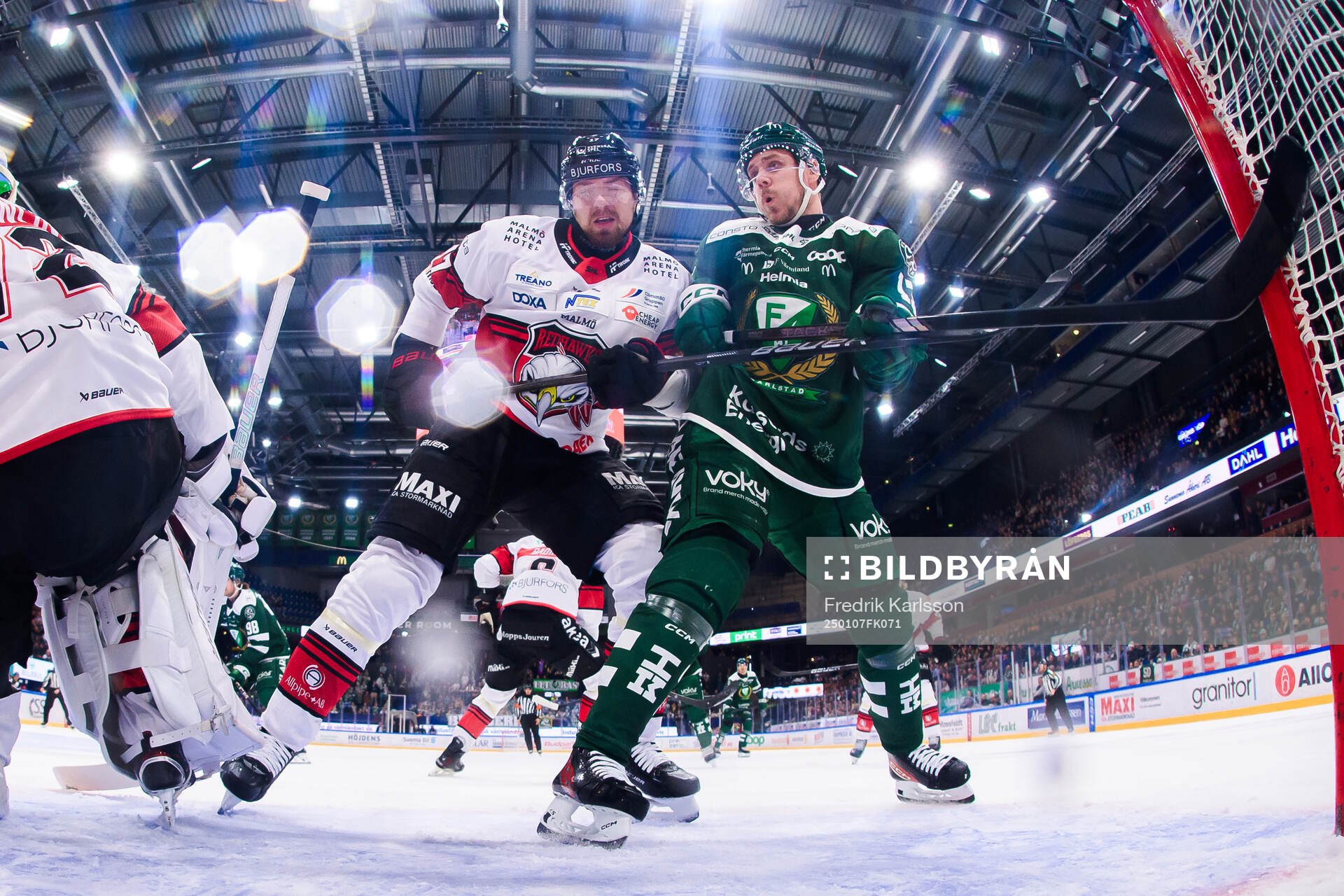 Malmö Redhawks Johan Ivarsson och Färjestads Joel Kellman