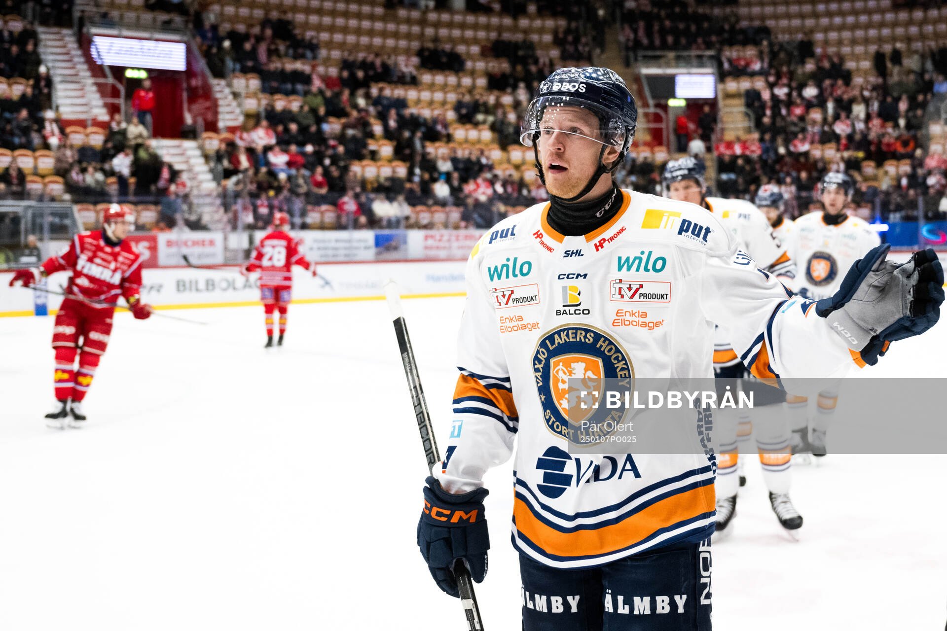 Växjös Hugo Gustafsson jublar