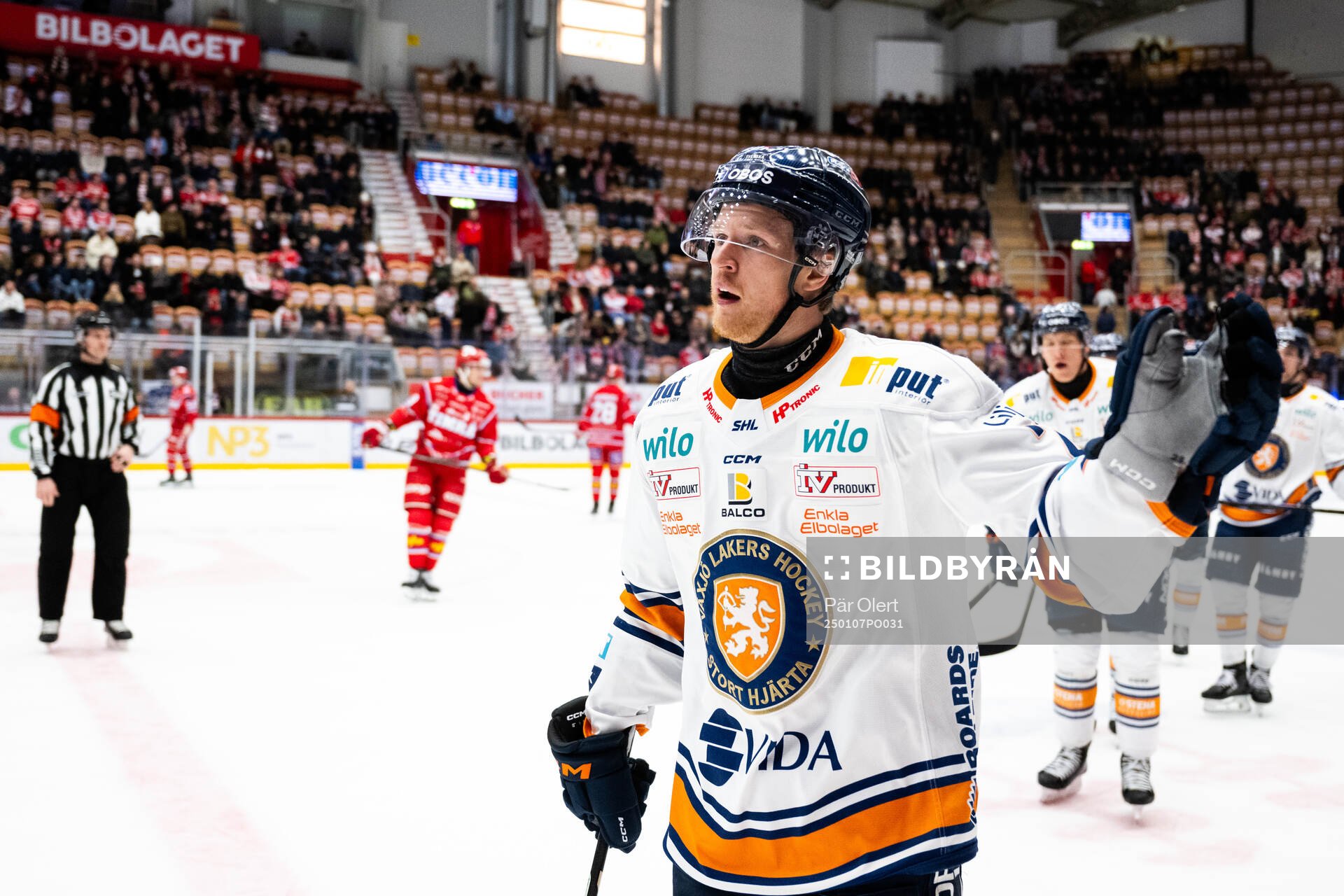 Växjös Hugo Gustafsson jublar