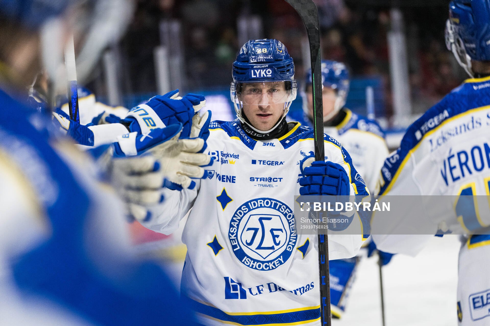 Leksands Justin Glenn Kloos jublar
