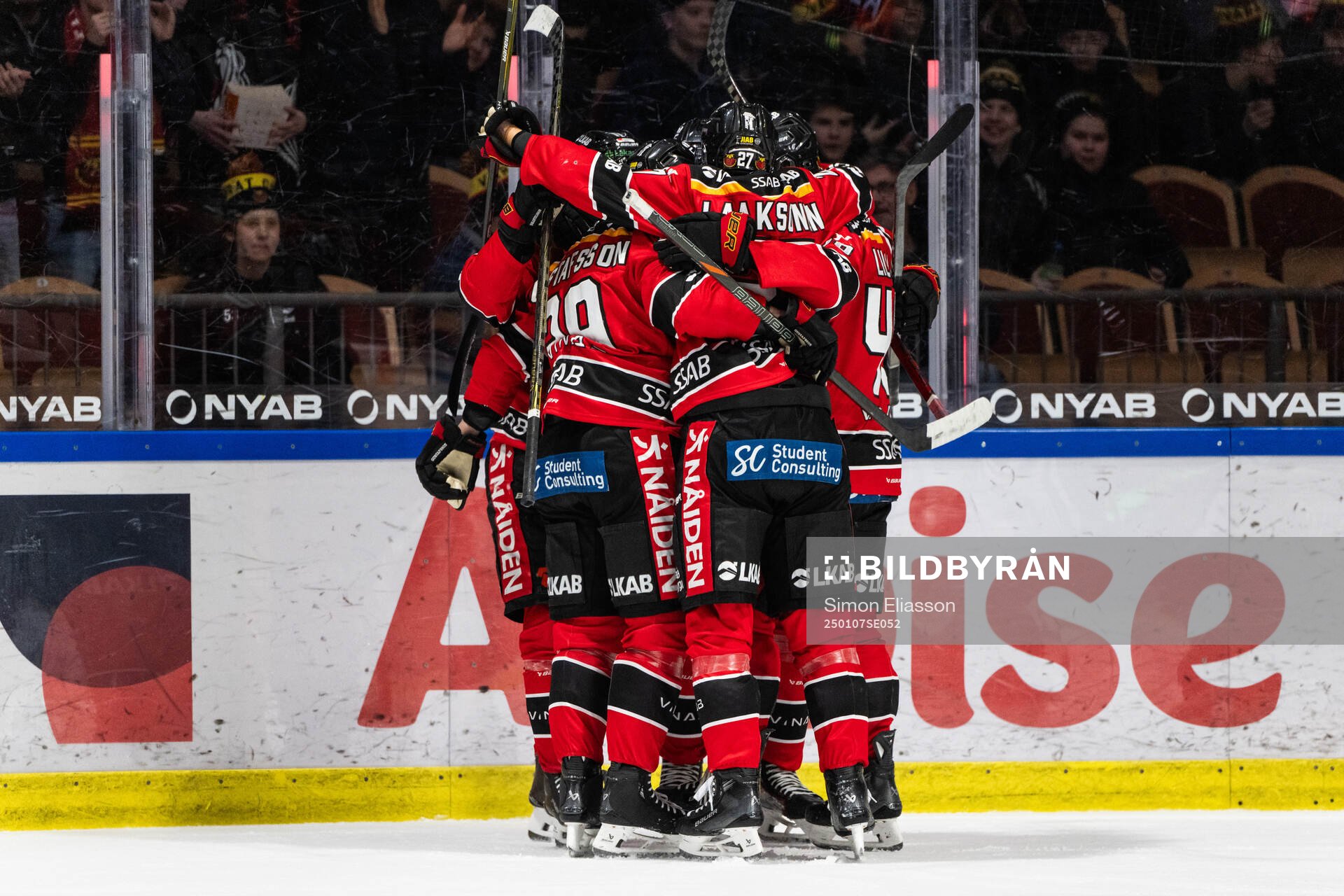 Luleås spelare jublar