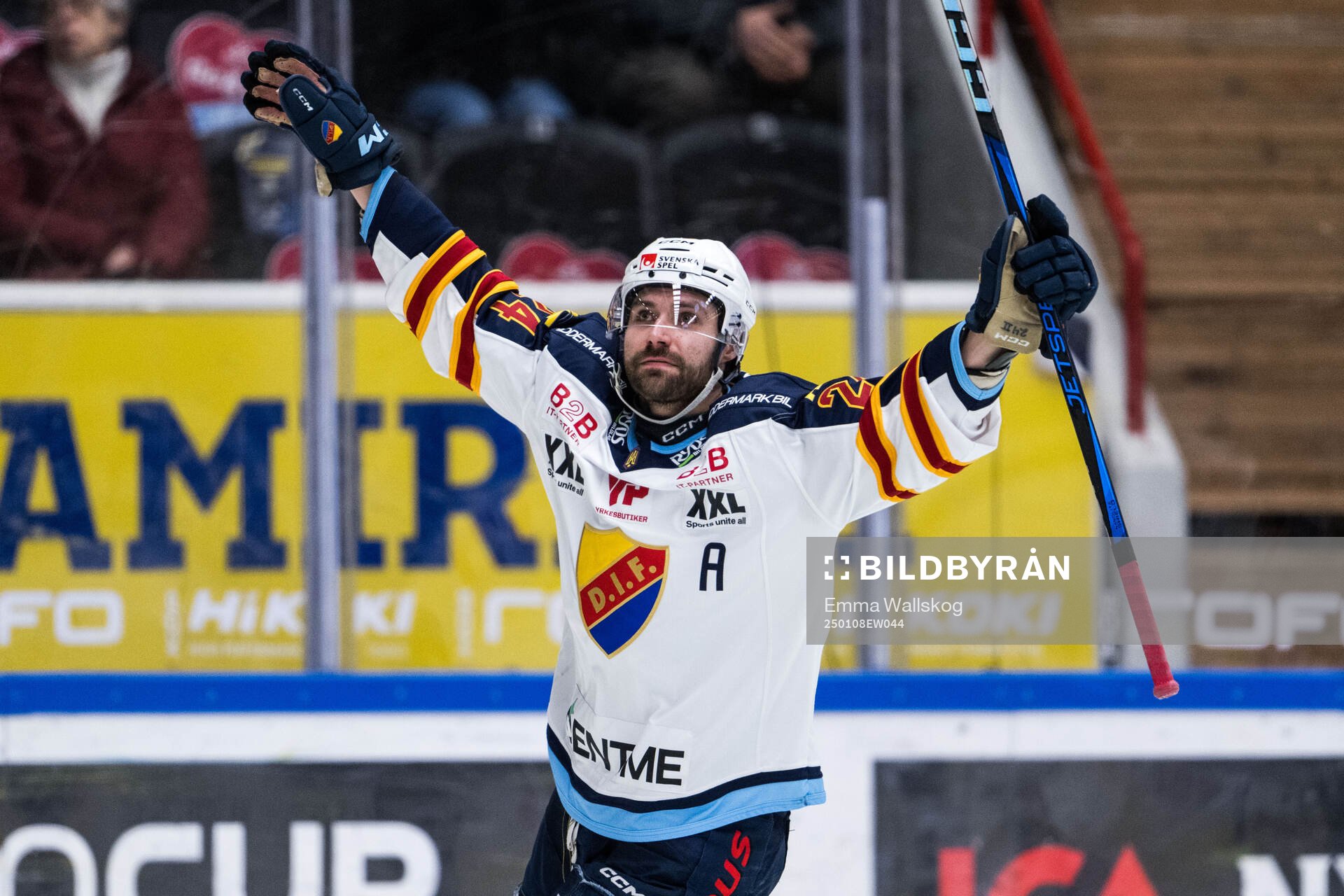 Djurgårdens Ludvig Rensfeldt jublar