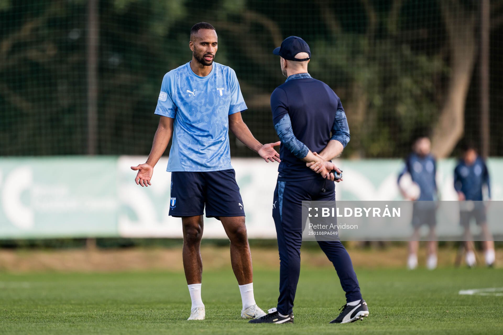 Malmö FFs Isaac Kiese Thelin och tränare Henrik Rydström
