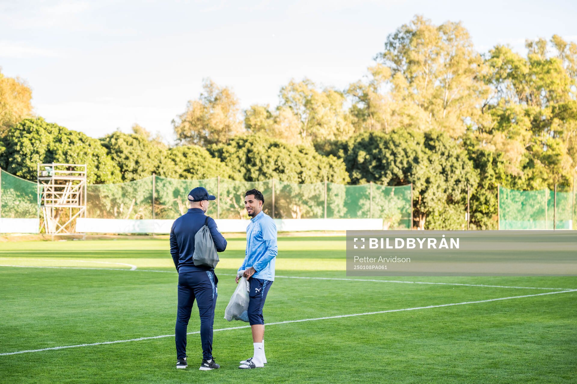 Malmö FFs tränare Henrik Rydström och Sergio Pena