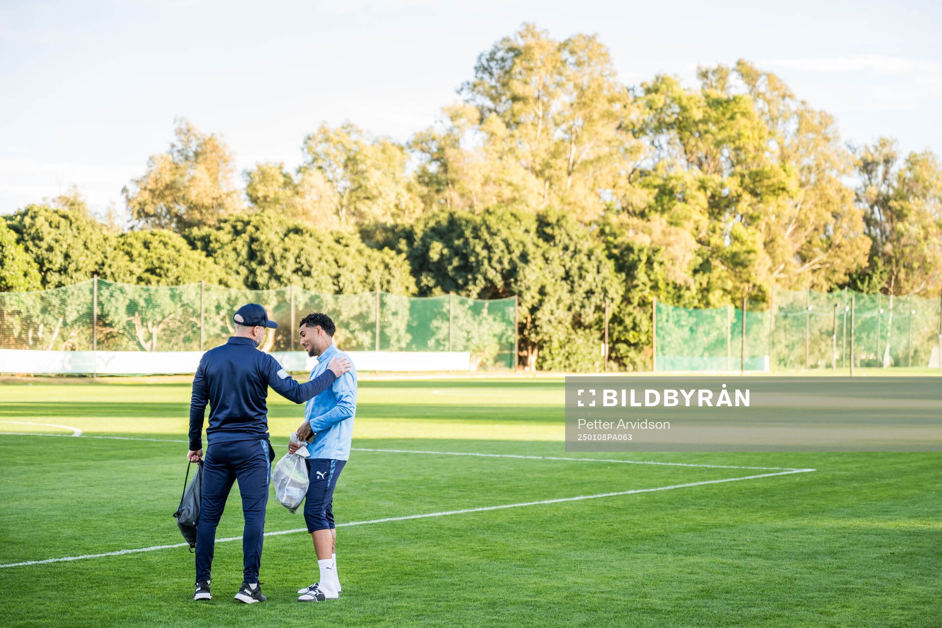 Malmö FFs tränare Henrik Rydström och Sergio Pena
