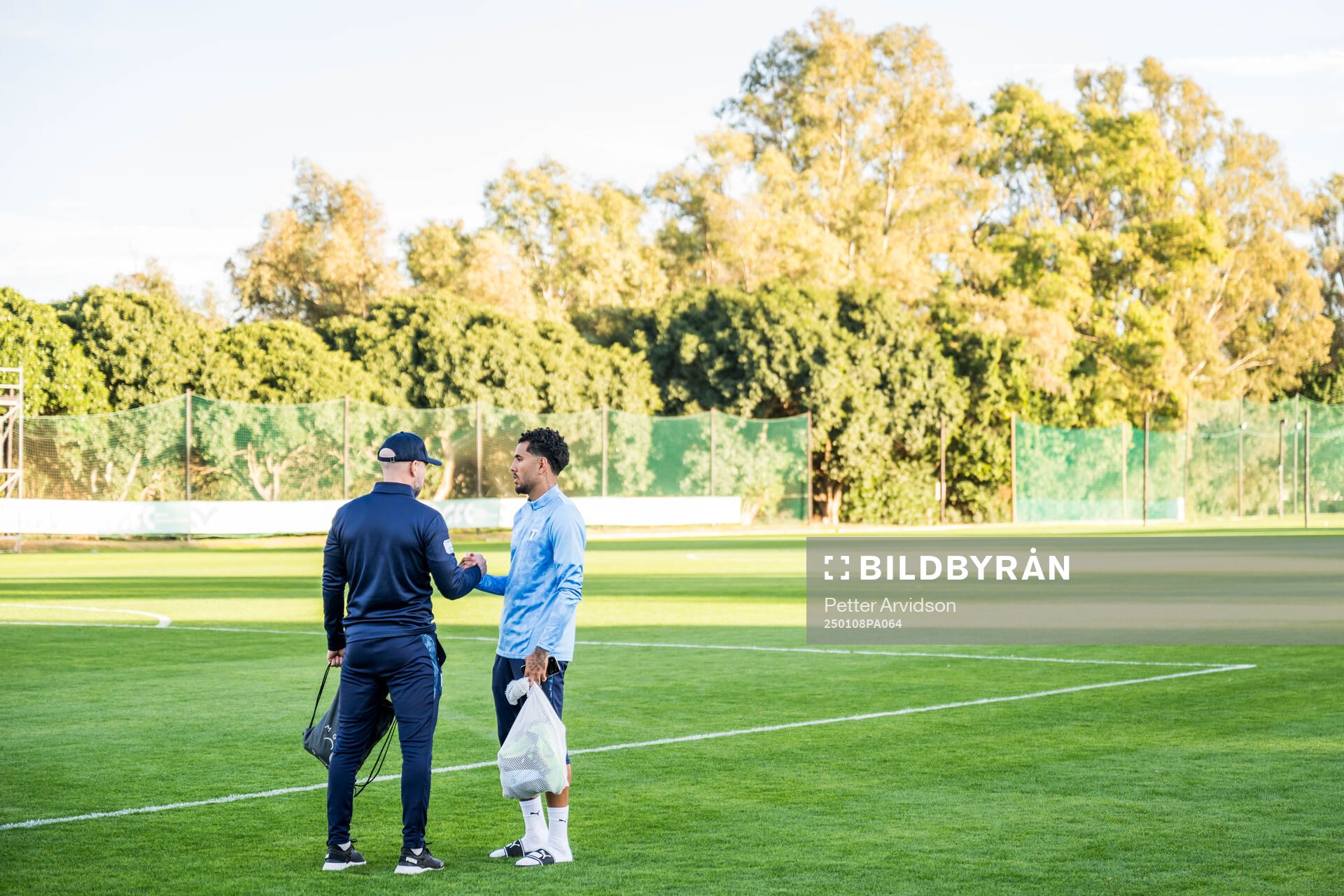 Malmö FFs tränare Henrik Rydström och Sergio Pena