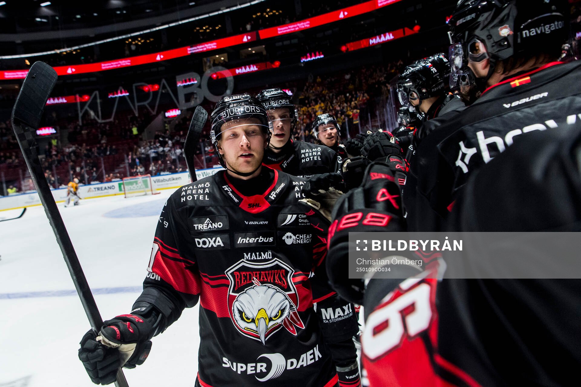 Malmö Redhawks Thomas Berg Paulsen jublar