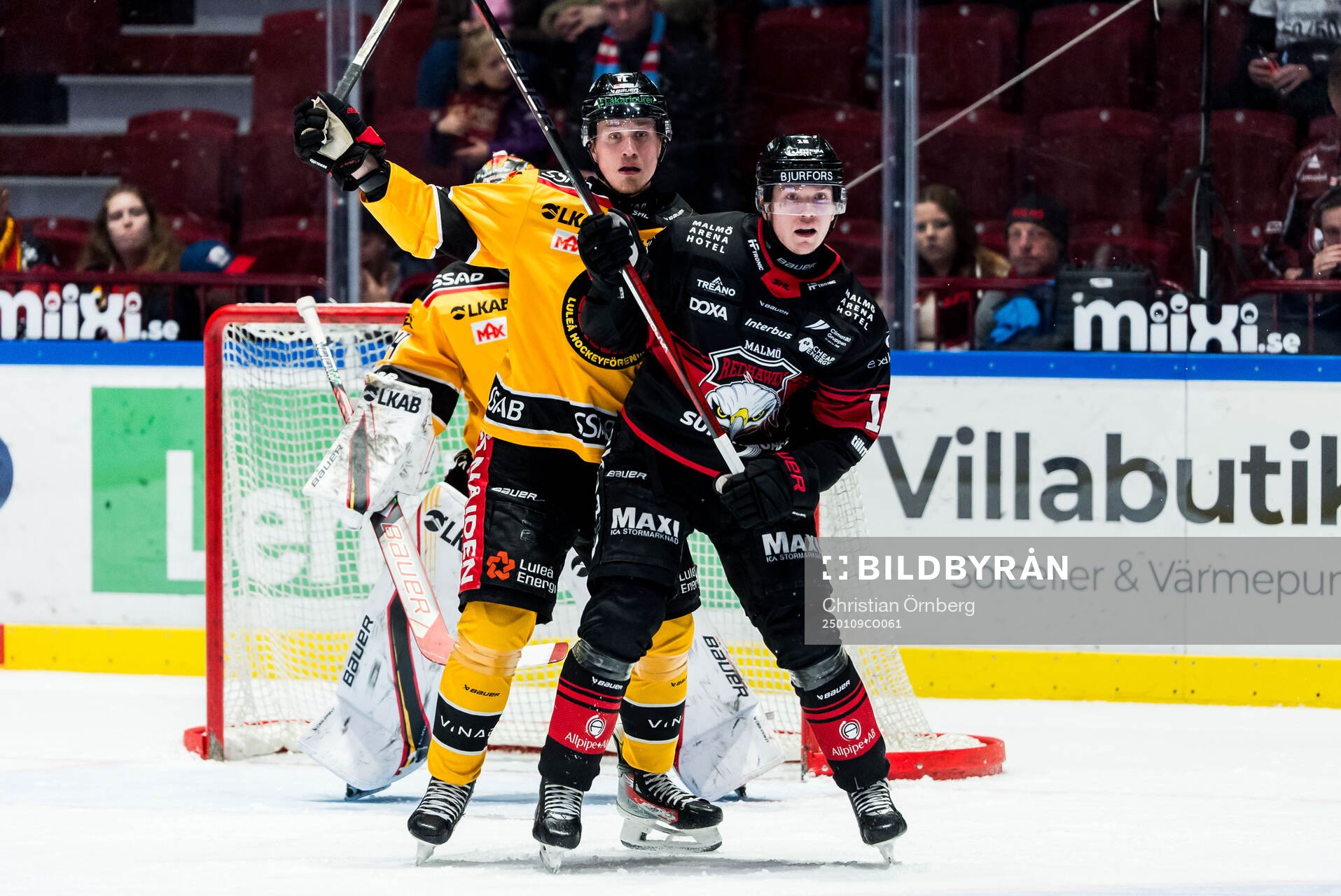 Malmö Redhawks Linus Öberg och Luleås Jonas Berglund