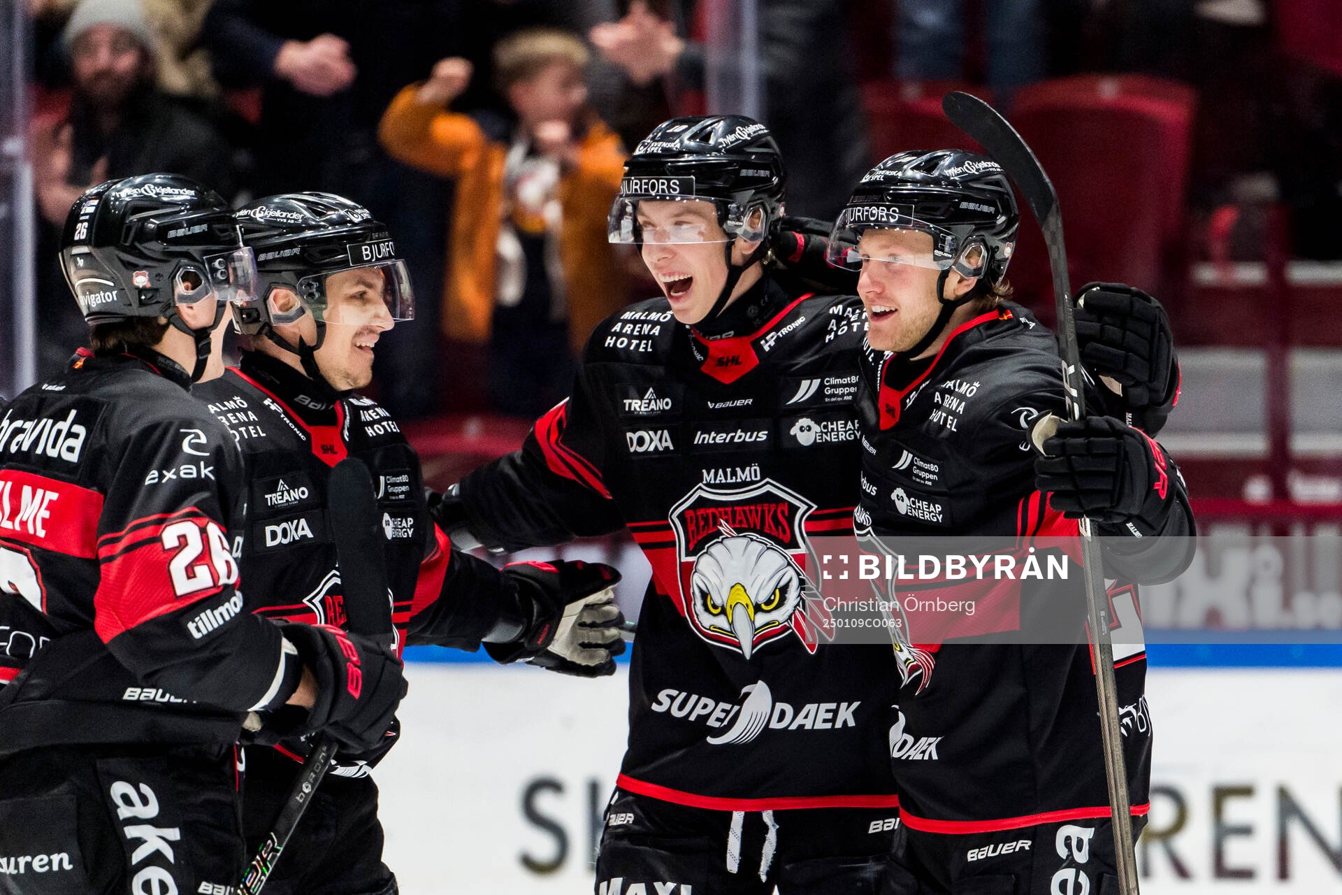 Malmö Redhawks Thomas Berg Paulsen jublar