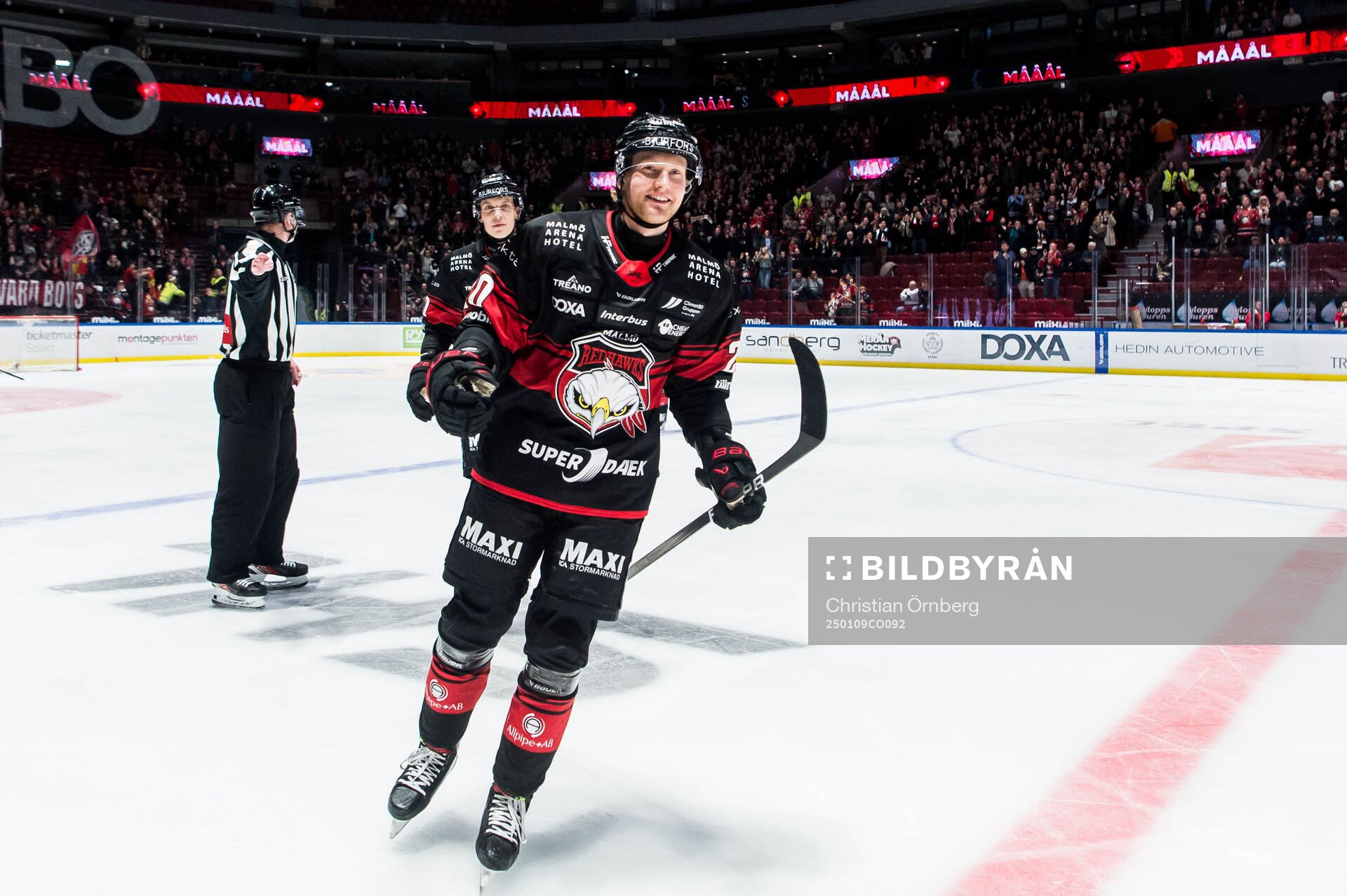 Malmö Redhawks Thomas Berg Paulsen jublar