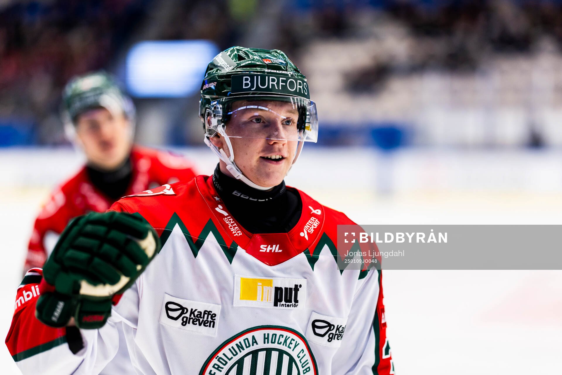 Frölundas Noah Hasa jublar