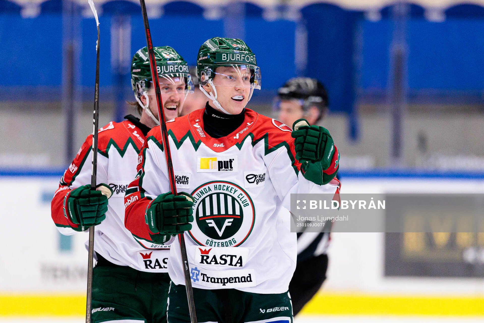 Frölundas Noah Hasa jublar