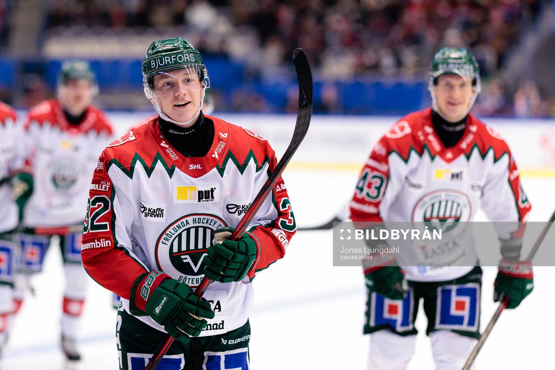 Frölundas Noah Hasa jublar