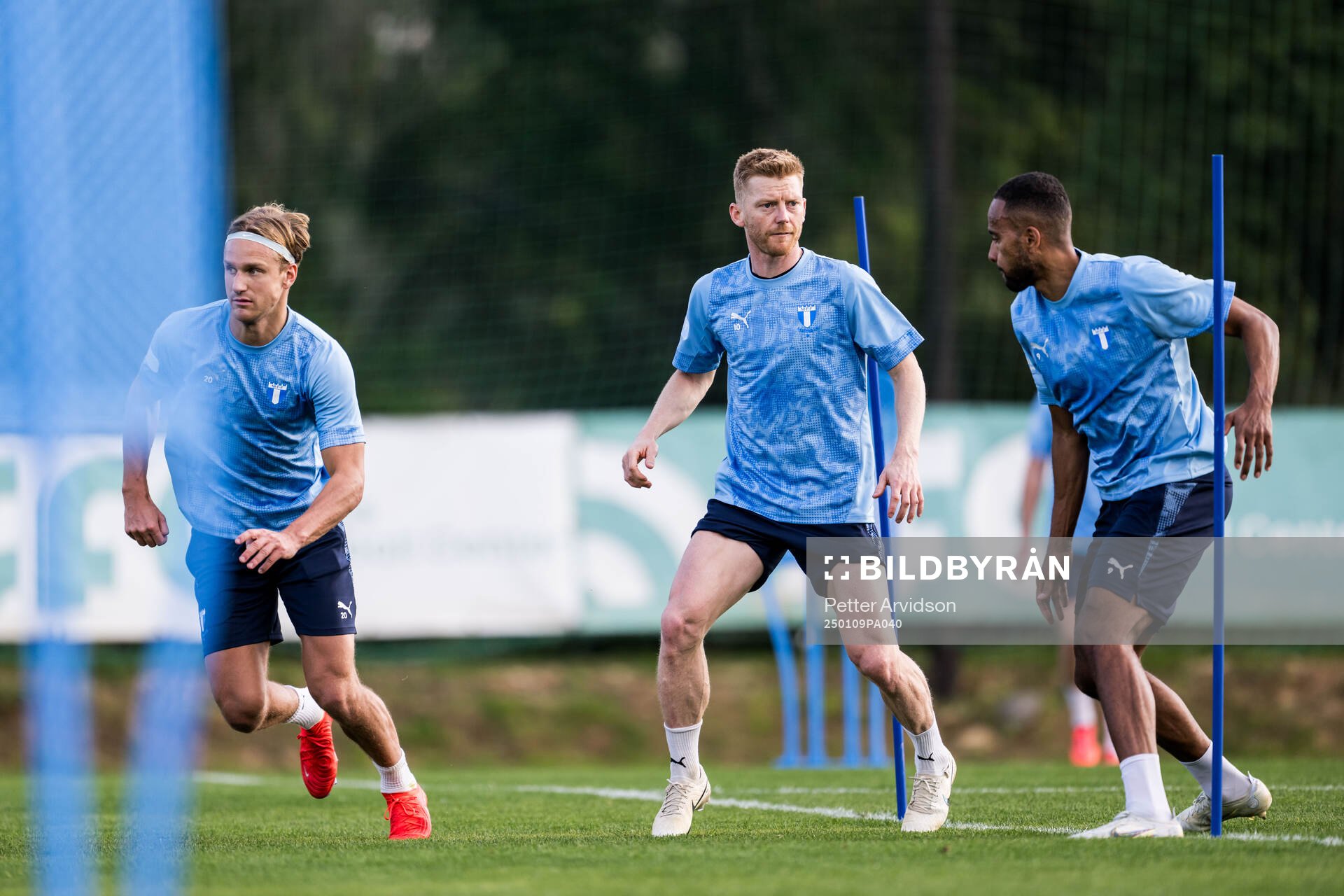 Malmö FFs Erik Botheim, Anders Christiansen och Isaac