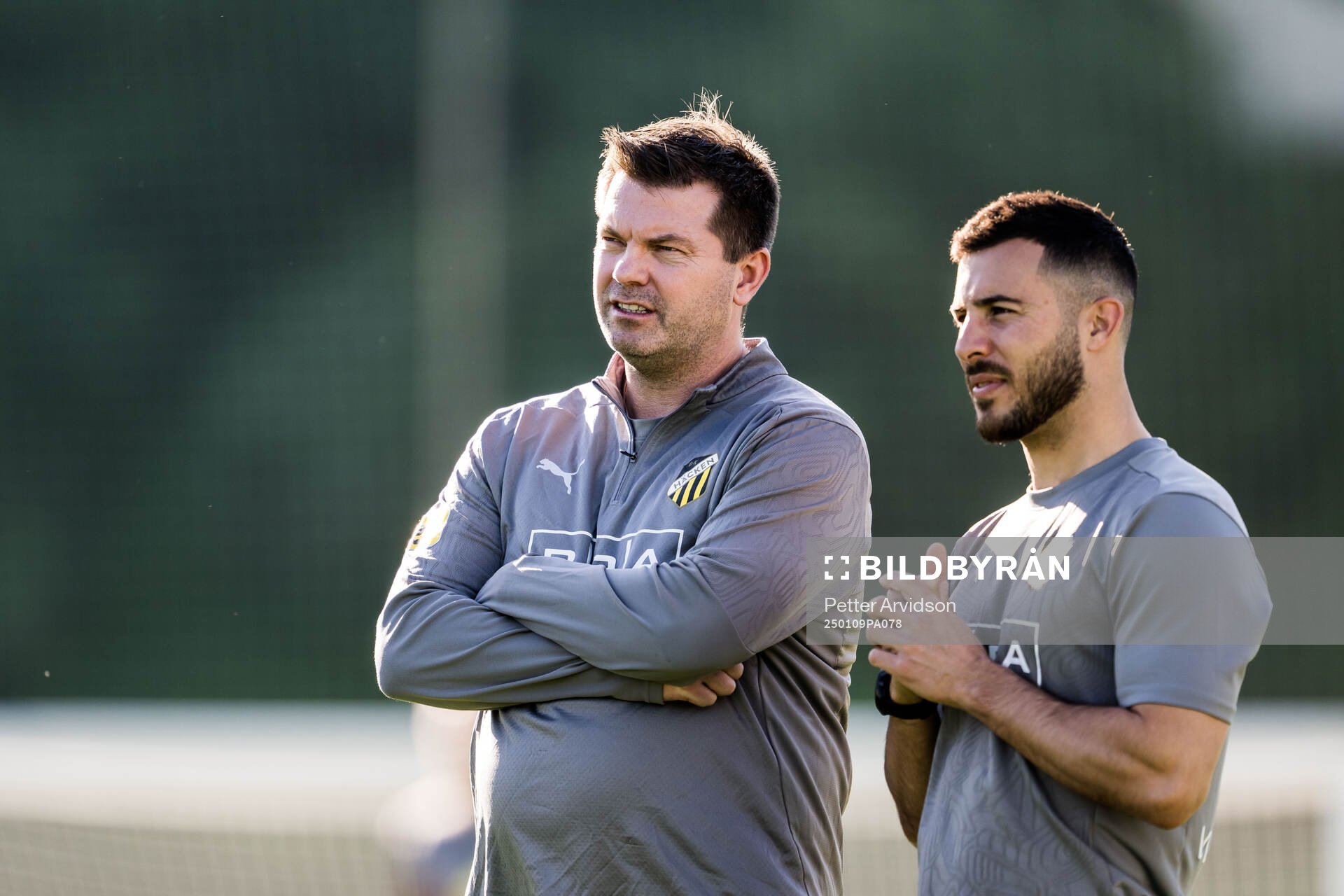 Häckens tränare Jens Gustafsson och fystränare Luis Anula