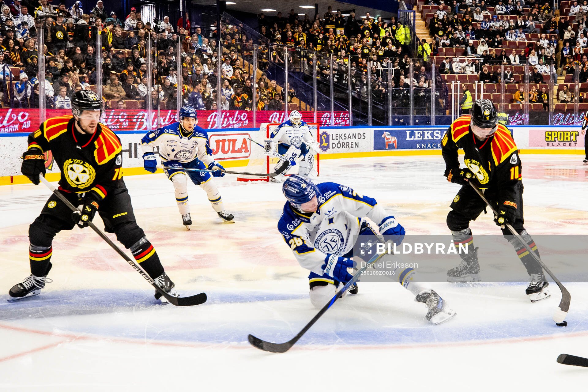 Brynäs Miks Indrasis och Leksands Patrik Norén och