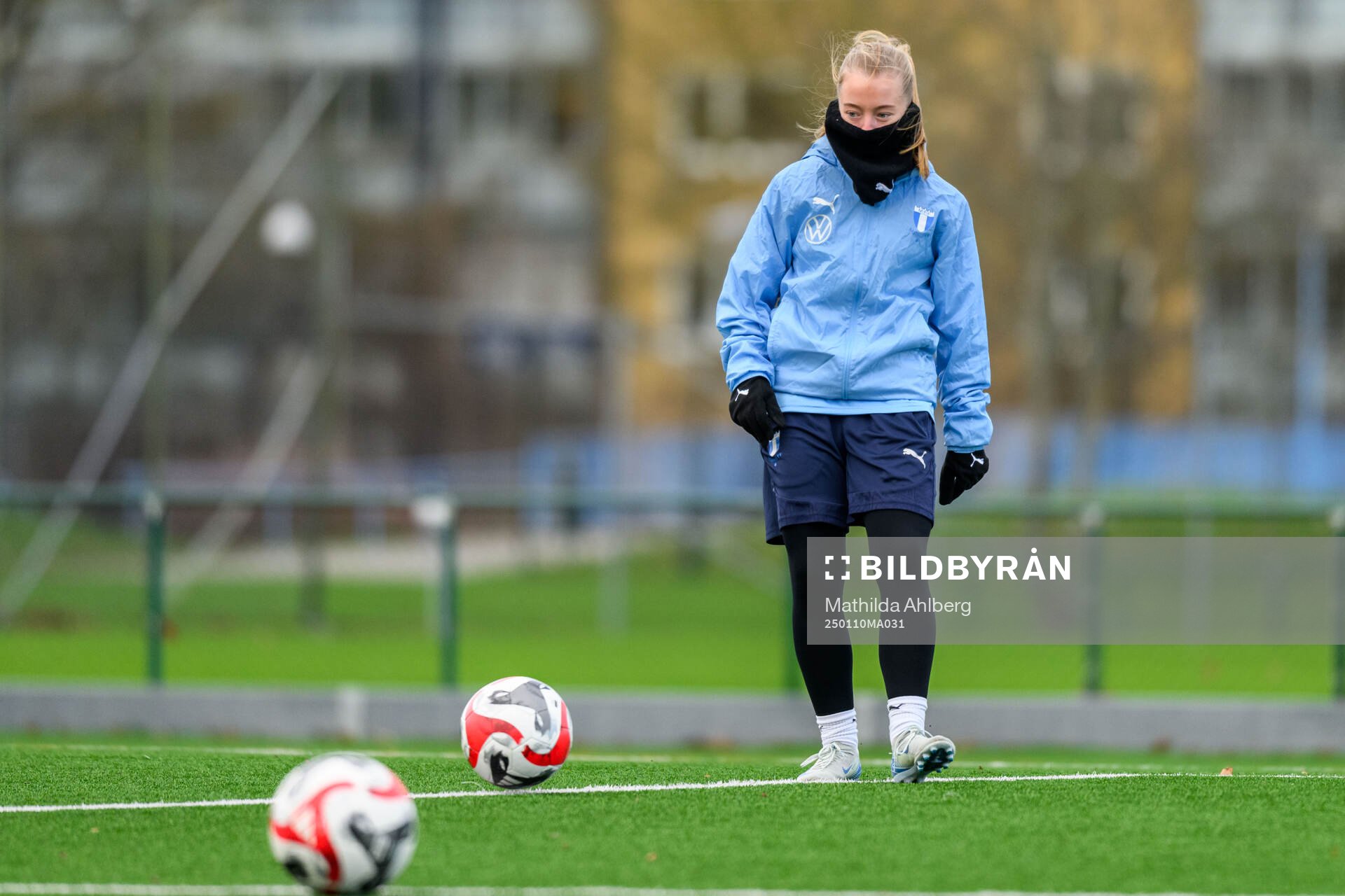 Tuva Skoog under en träning med Malmö FF den 10 januari 2025 i Malmö. 