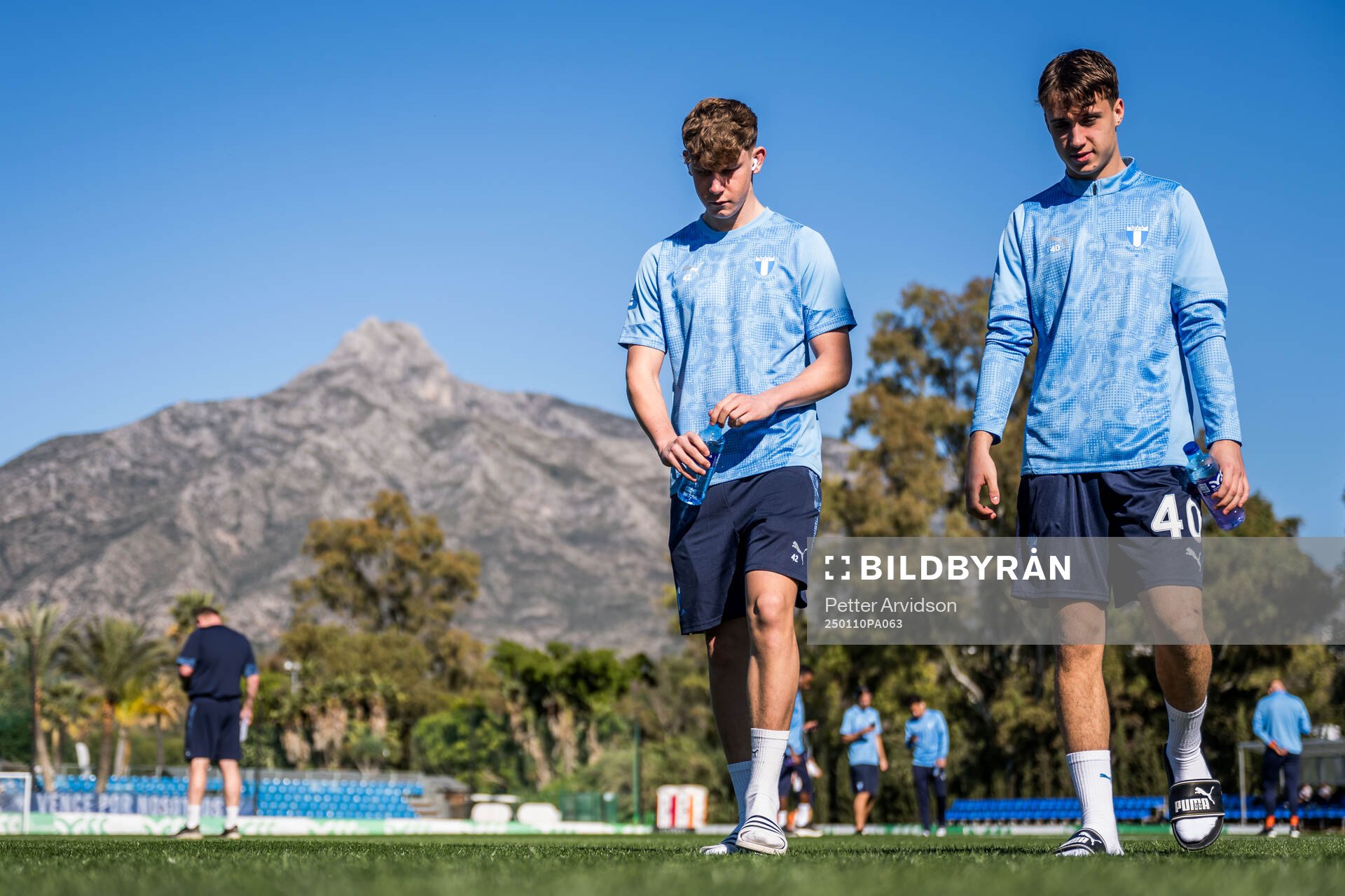 Viggo Jeppsson and Kenan Busuladzic of Malmö FF