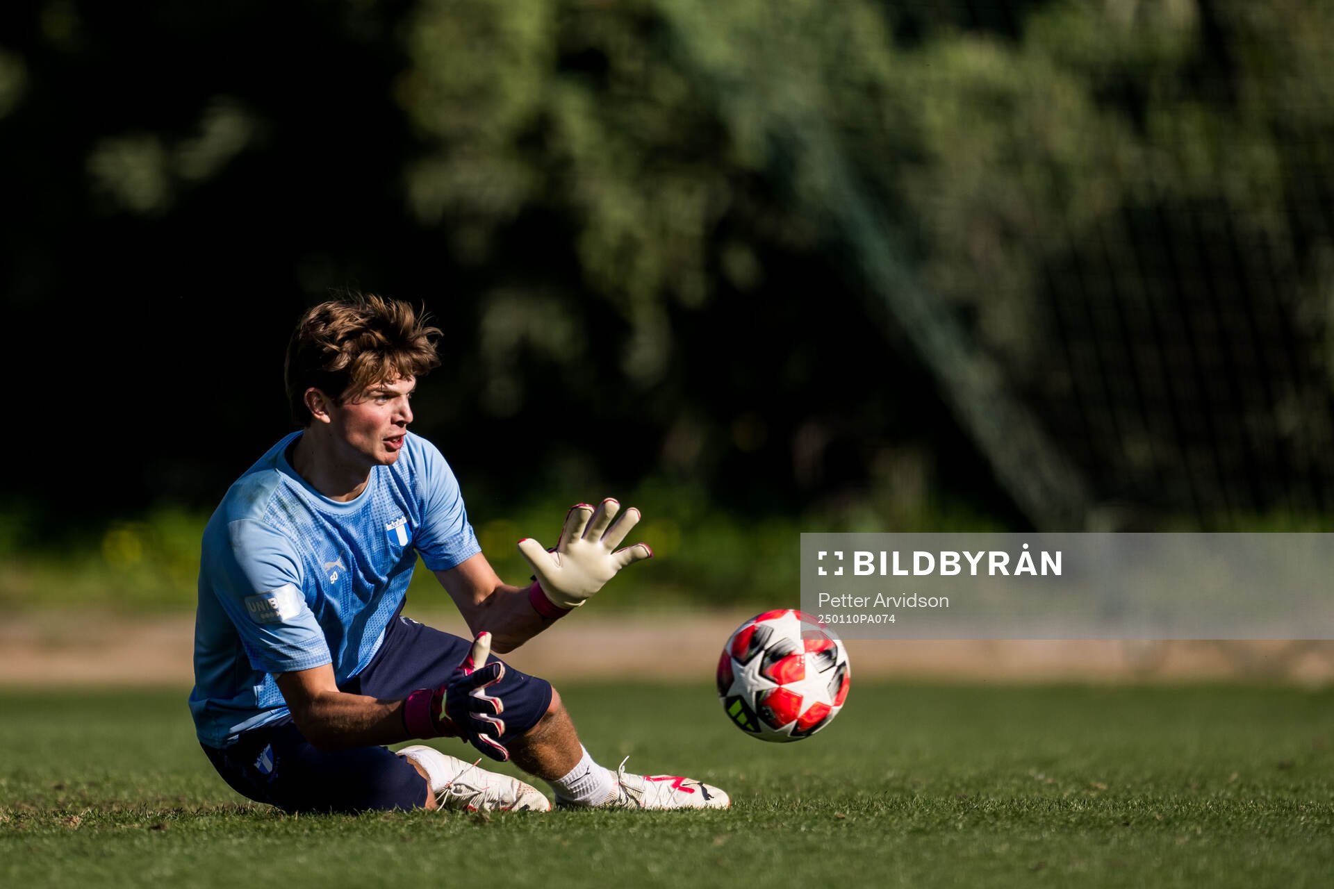 Goalkeeper Melker Ellborg of Malmö FF