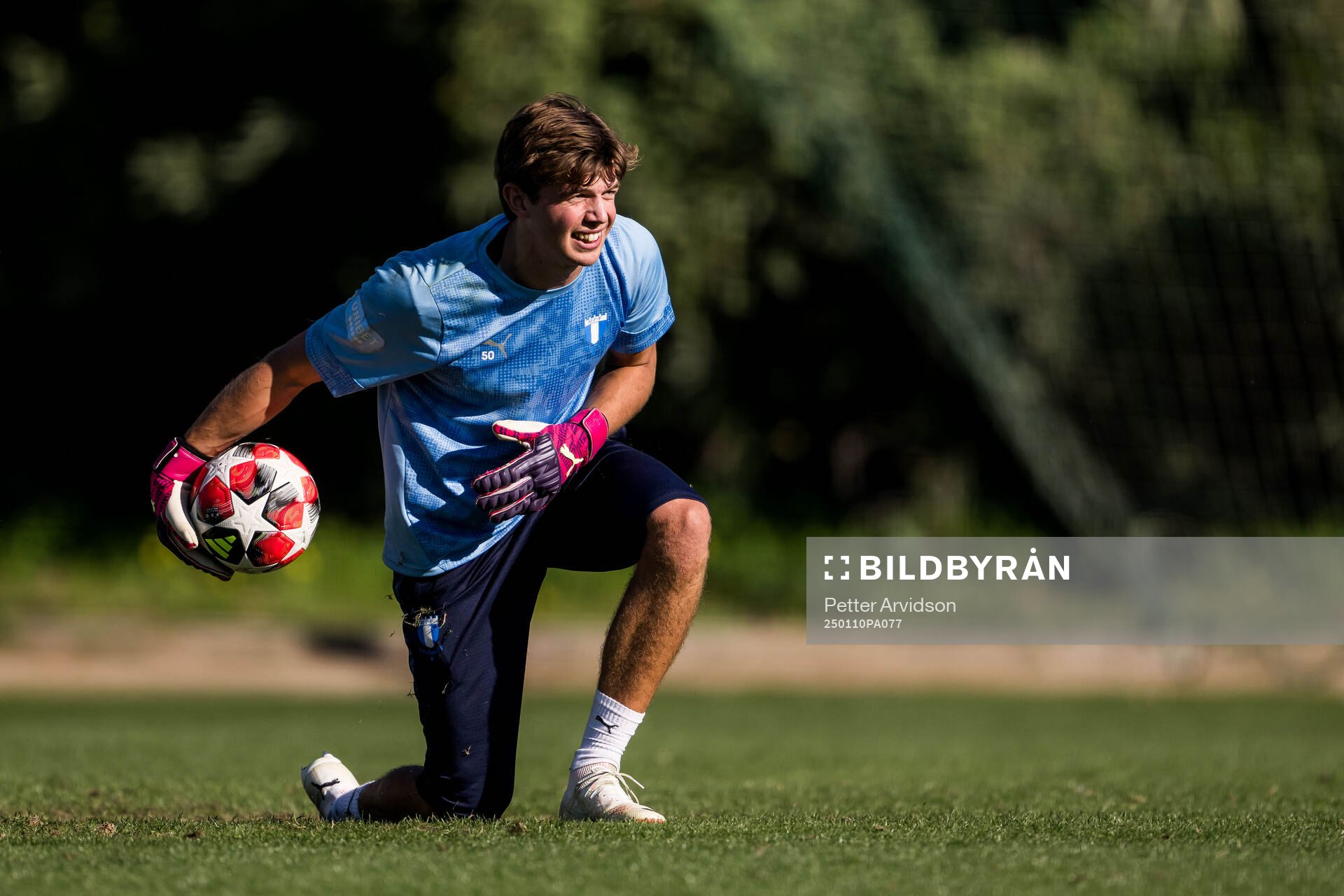 Goalkeeper Melker Ellborg of Malmö FF