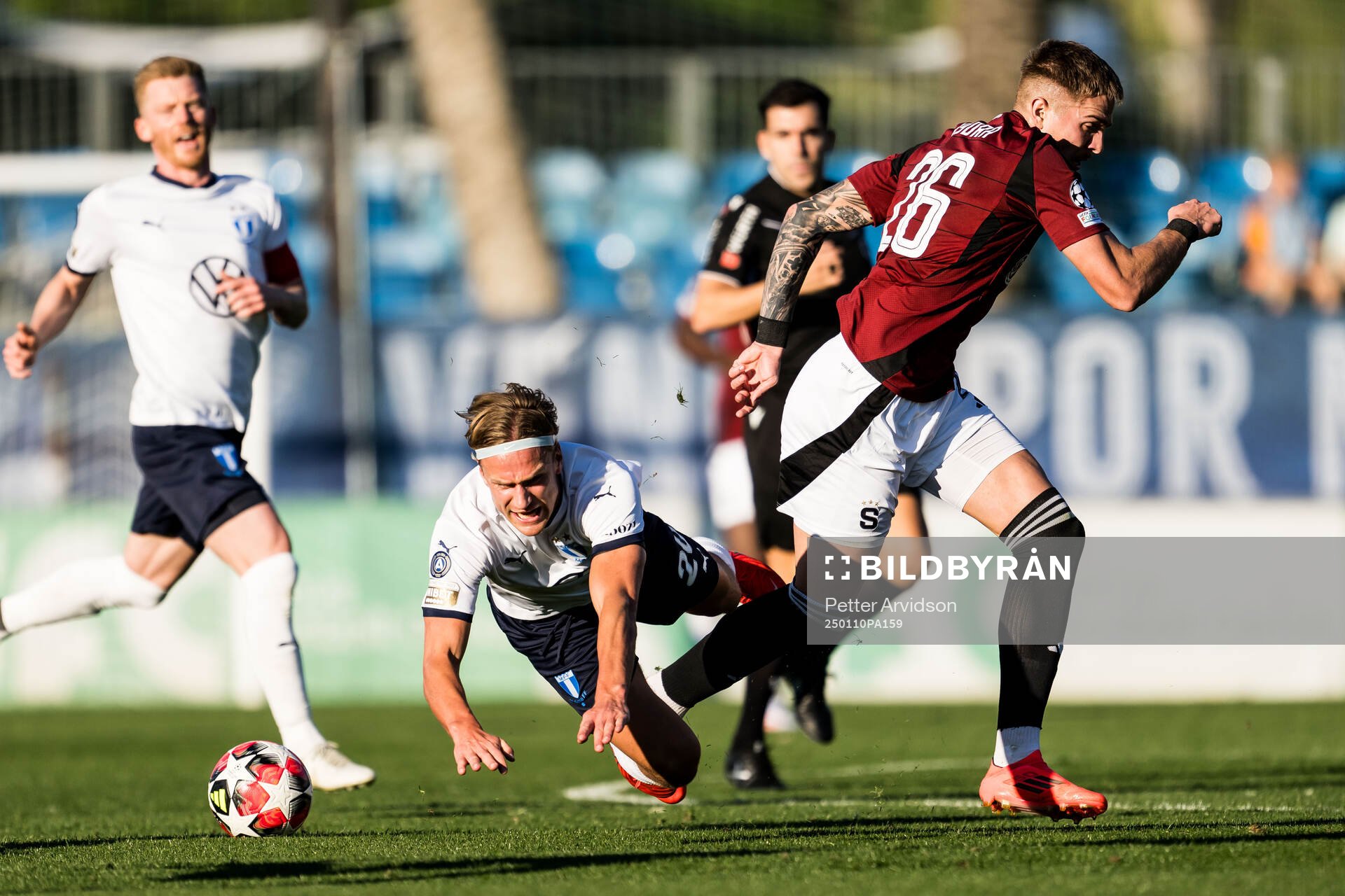 Erik Botheim of Malmö FF and Patrik Vydra of Sparta Prag