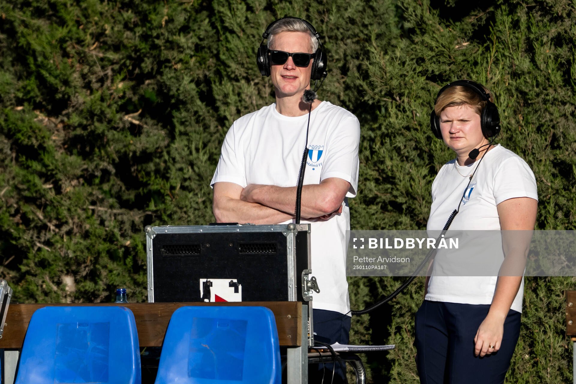 Mattias Larsson and Frida Ardemark of Malmö FF
