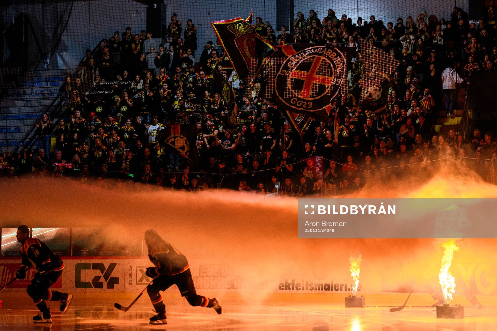 Brynäs spelare gör entré