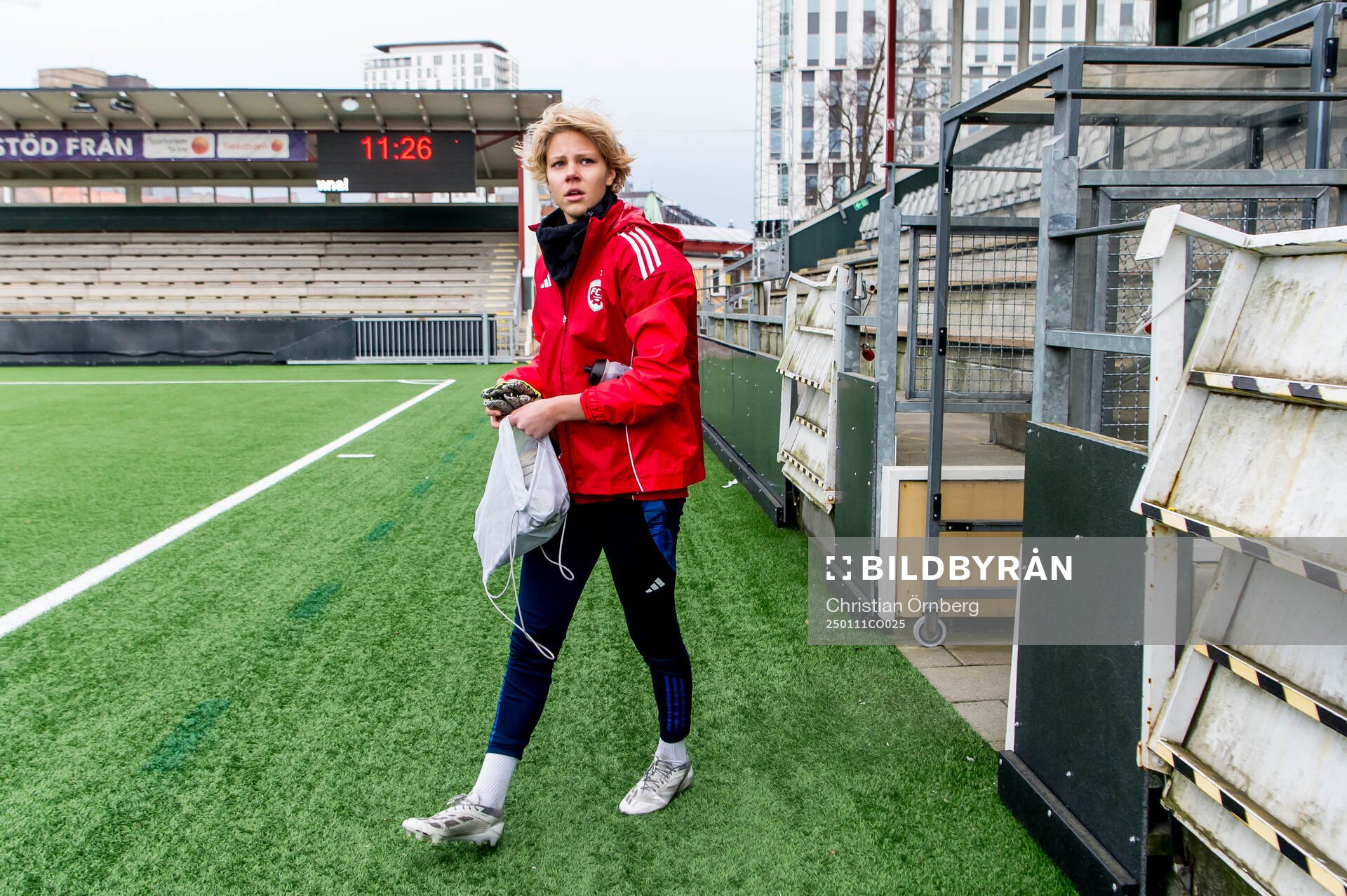 Rosengårds Saga Andersson under en träning med Rosengård den 11 januari 2025 i Malmö. 