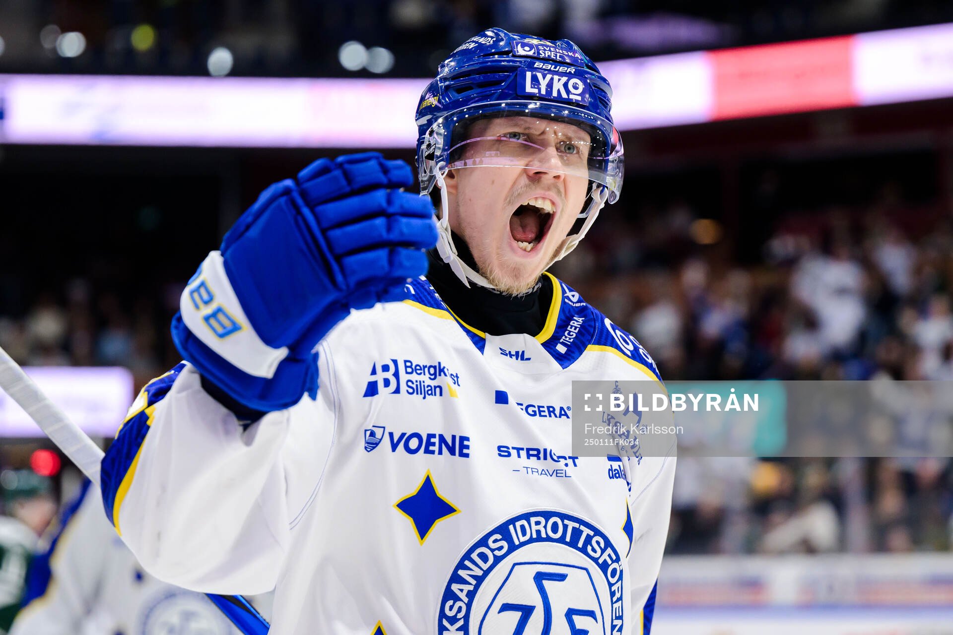 Leksands Joonas Lyytinen jublar