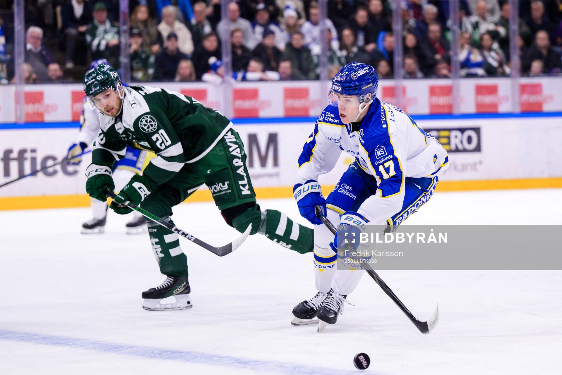 Färjestads Marcus Westfält och Leksands Dennis Altörn