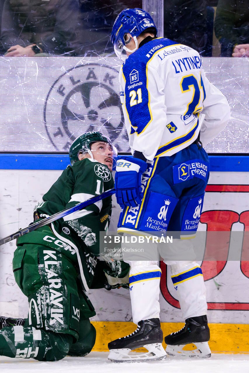 Färjestads Joakim Nygård och Leksands Joonas Lyytinen