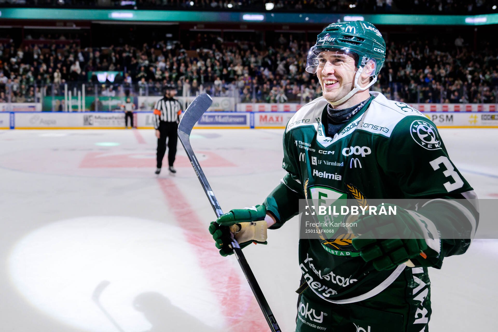 Färjestads Michael Lindqvist jublar