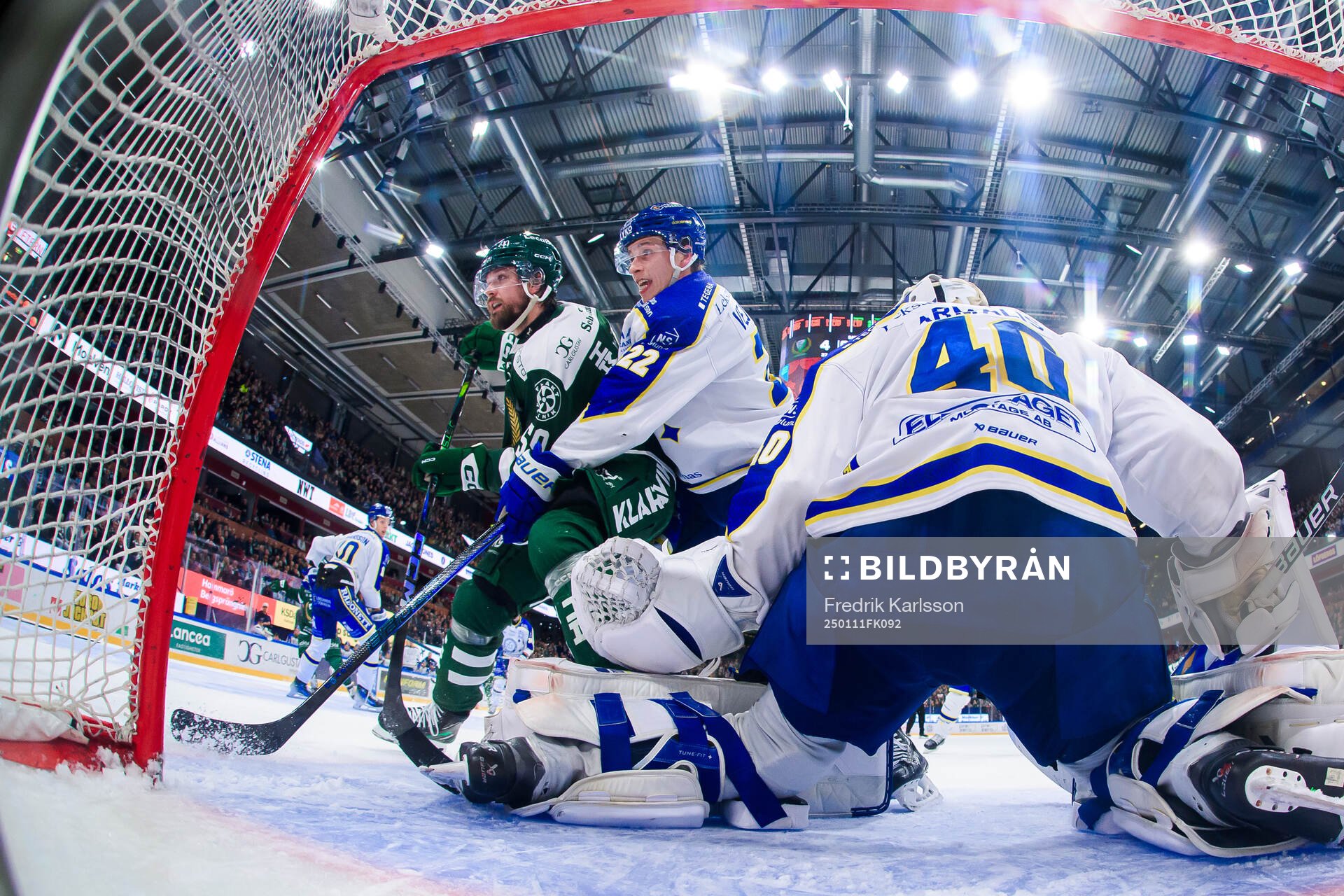 Färjestads Linus Johansson och Leksands Lukas Vejdemo