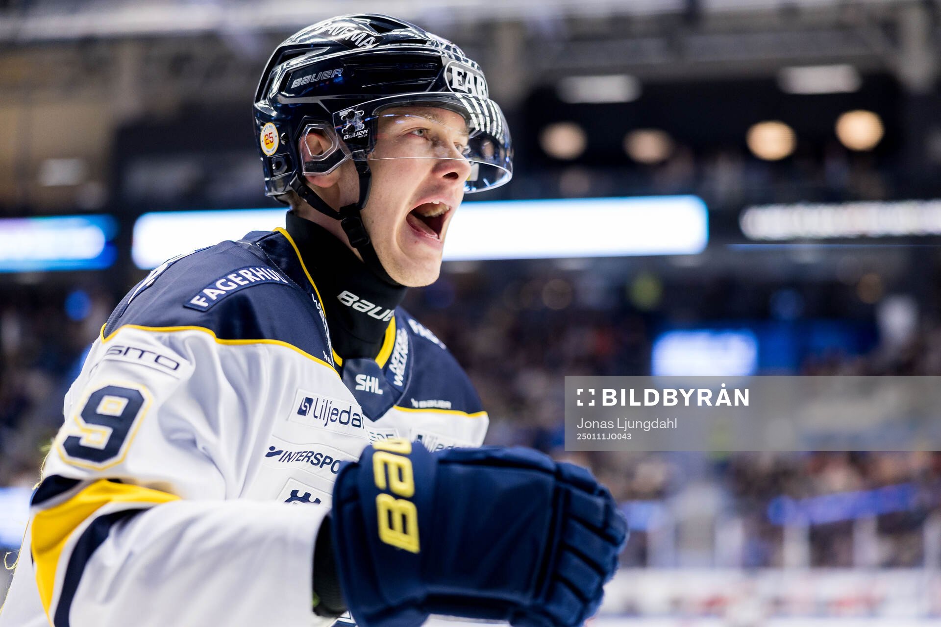 HV71s Henrik Borgström jublar