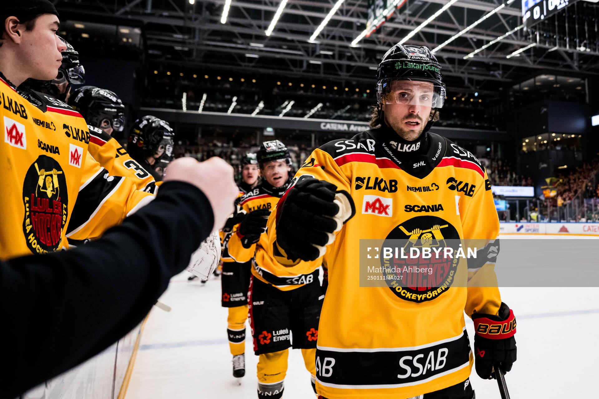 Luleås Mathias Bromé jublar 1-0