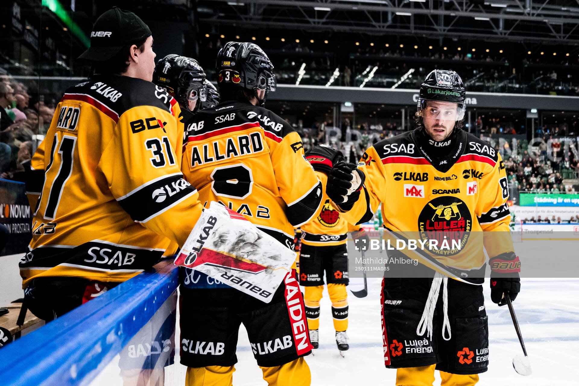 Luleås Mathias Bromé jublar