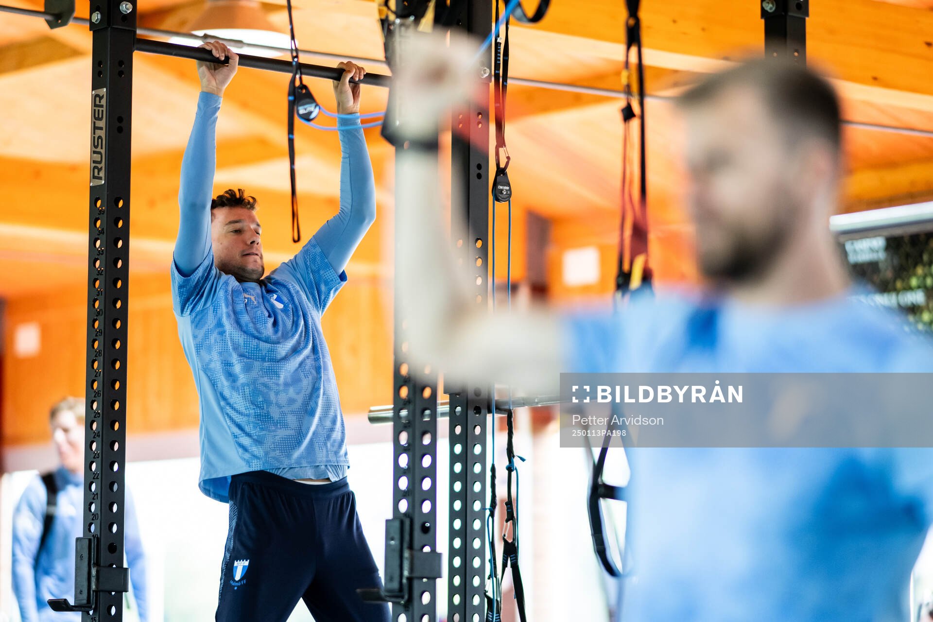Colin Rösler under ett gympass med Malmö FF den 13 januari 2025 i Puerto Banus. 