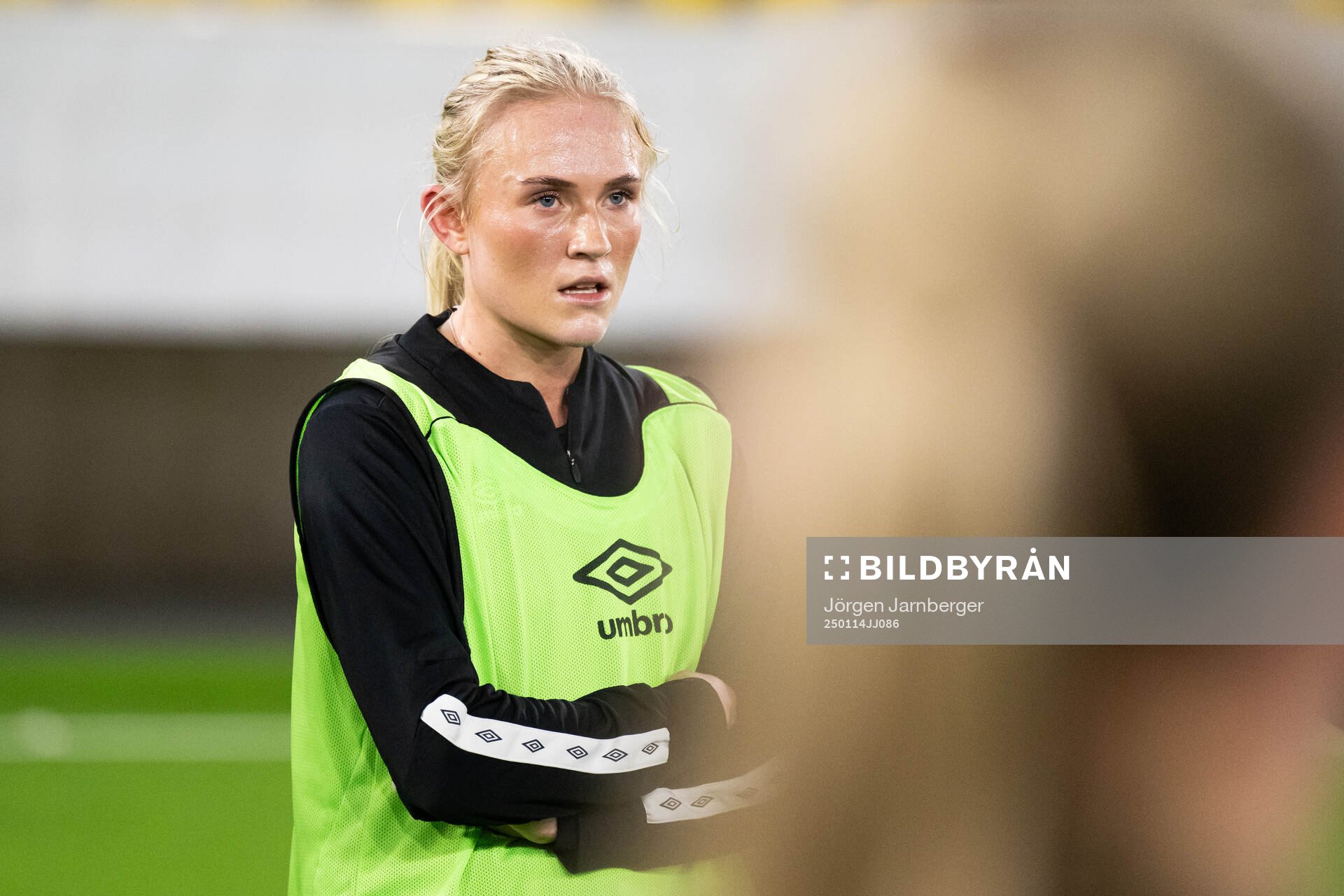 Emilia Bengtsson under en träning med Elfsborg den 14 januari 2025 i Borås. 