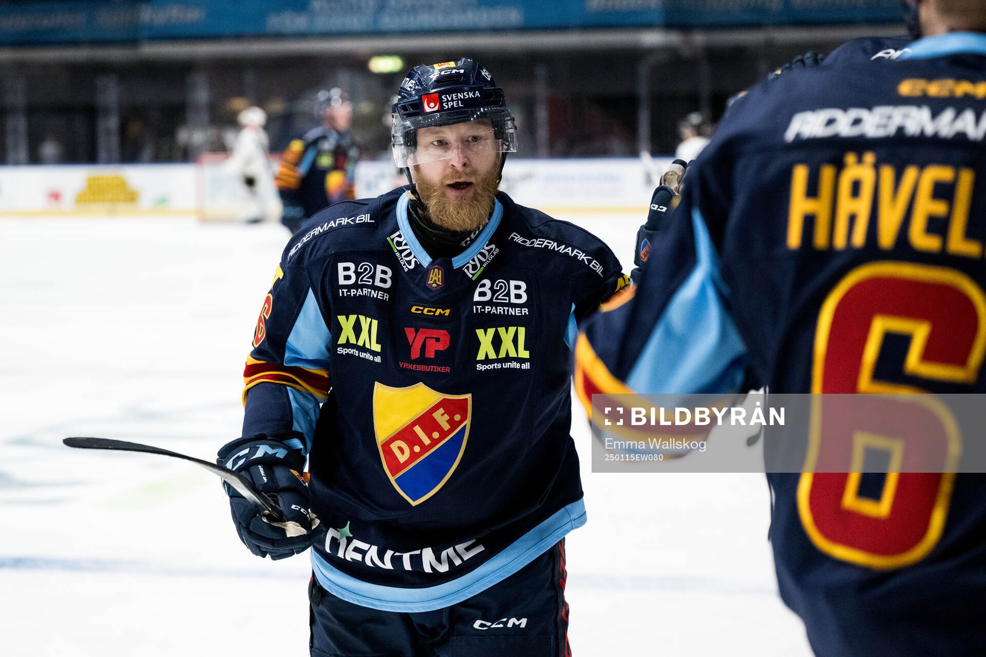 Djurgårdens Linus Klasen jublar