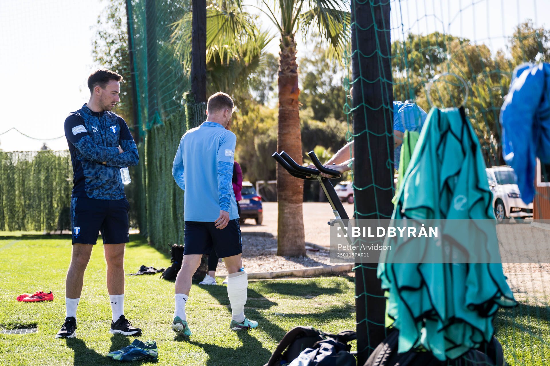 Malmö FFs Anders Christiansen går av en träning med