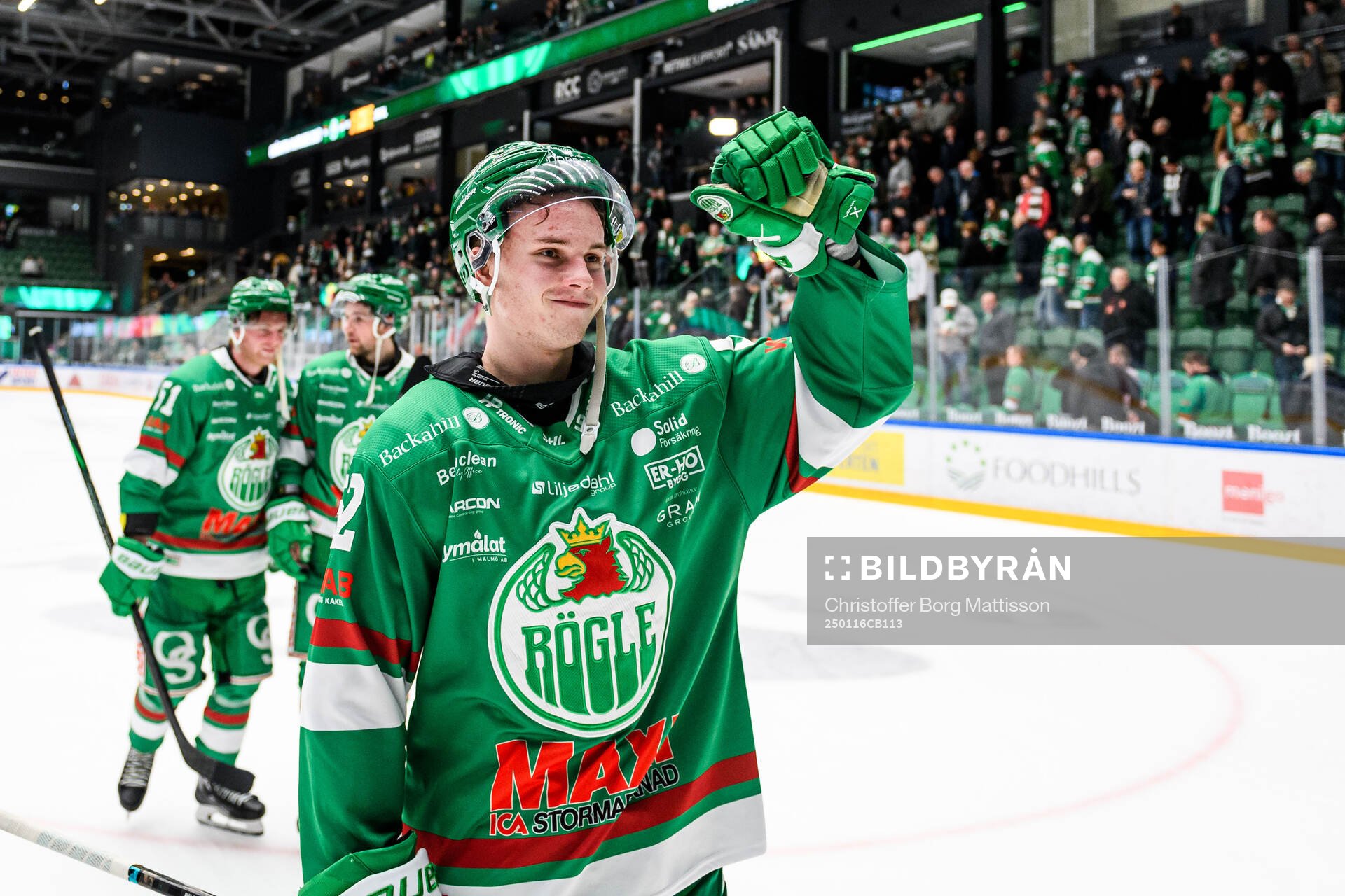 Rögles Felix Nilsson jublar