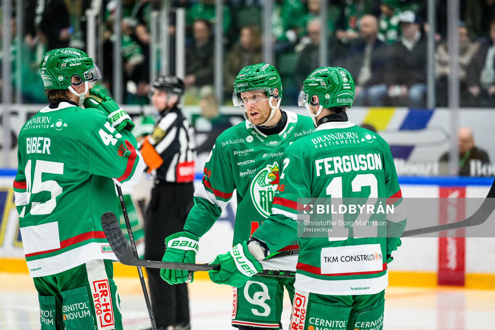 Rögles Gregor Biber, Ludvig Claesson och Brady Ferguson