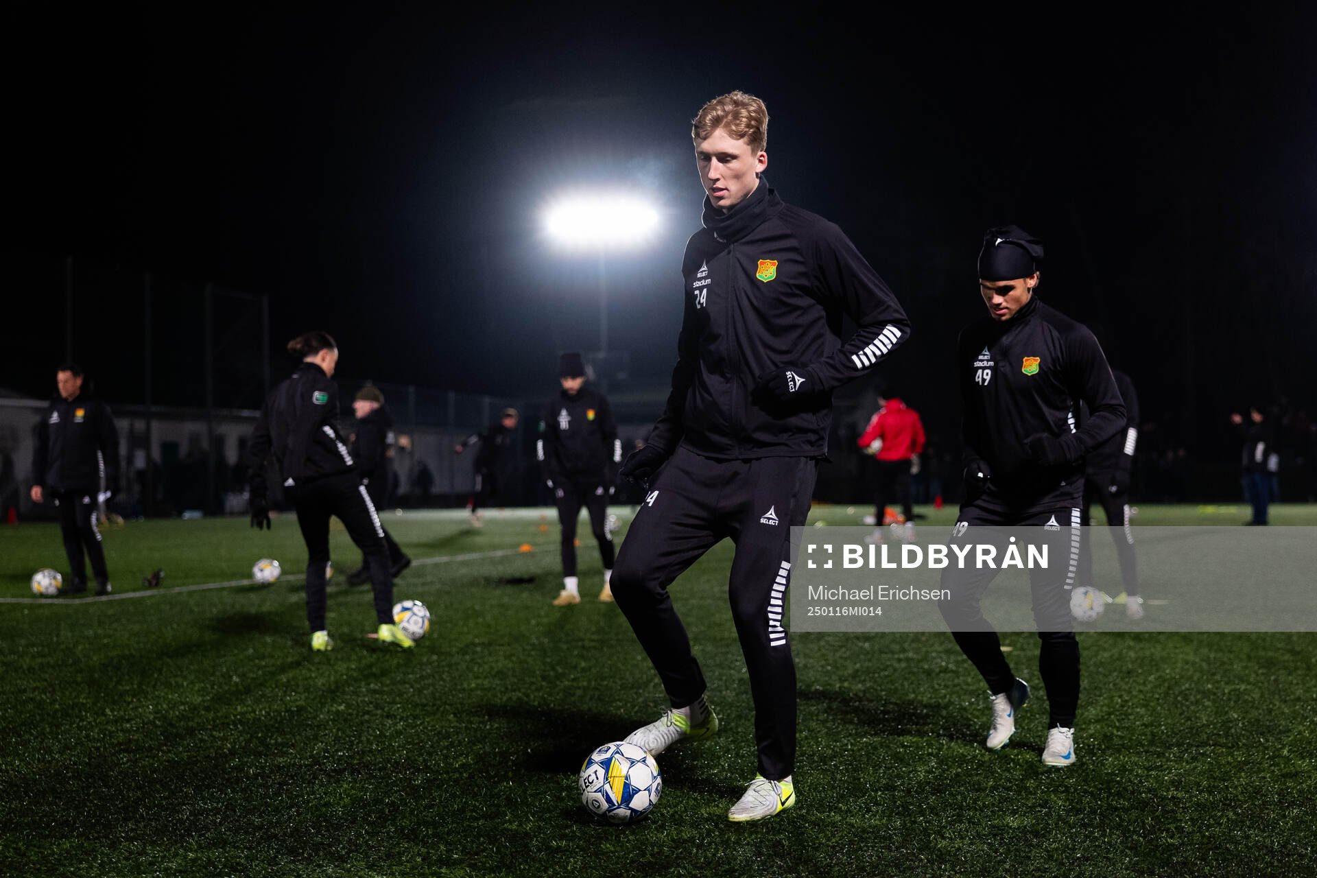GAIS Filip Beckman under en träning med GAIS den 16 januari 2025 i Göteborg. 