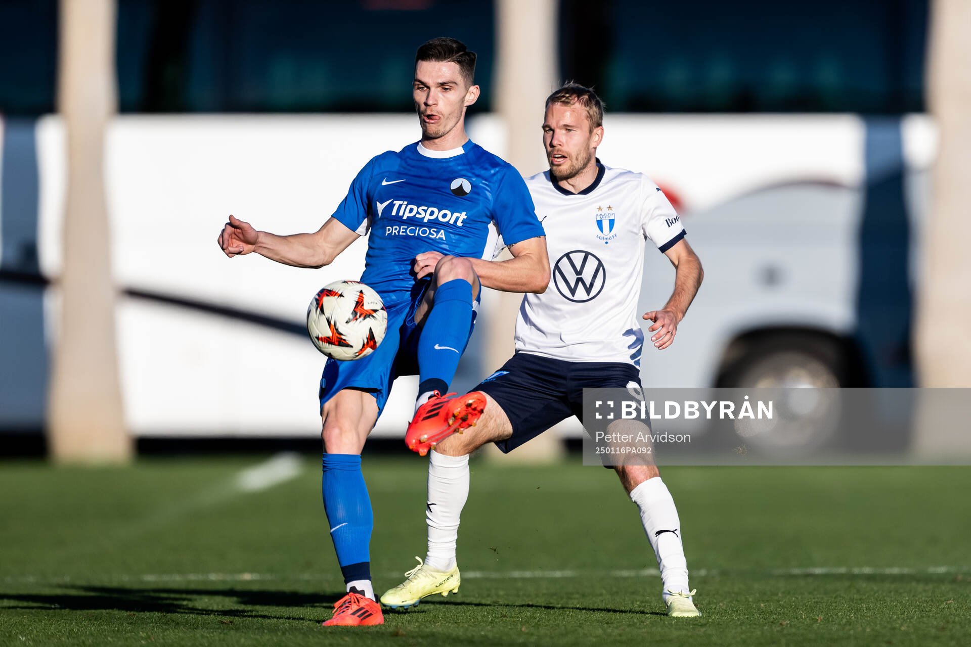 Lubomir Tupta of Slovan Liberec and Oscar Lewicki of Malmö