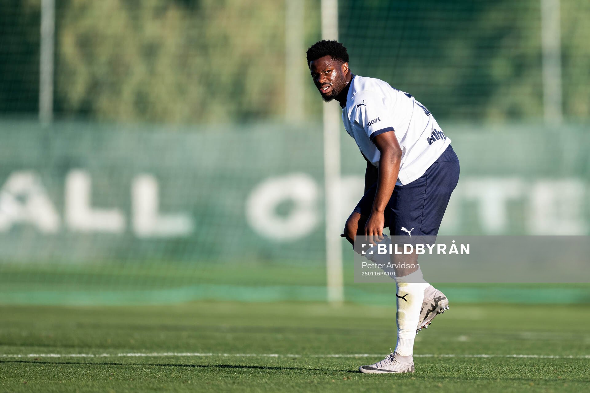 Emmanuel Ekong of Malmö FF after the friendly football match between Malmö FF and Slovan Liberec on January 16, 2025 in Marbella.